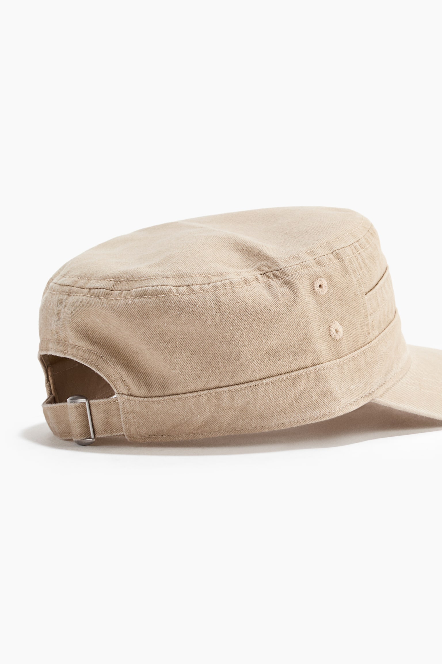Женская кепка H&M Cotton Twill, цвет: Светлый бежевый — фото 2