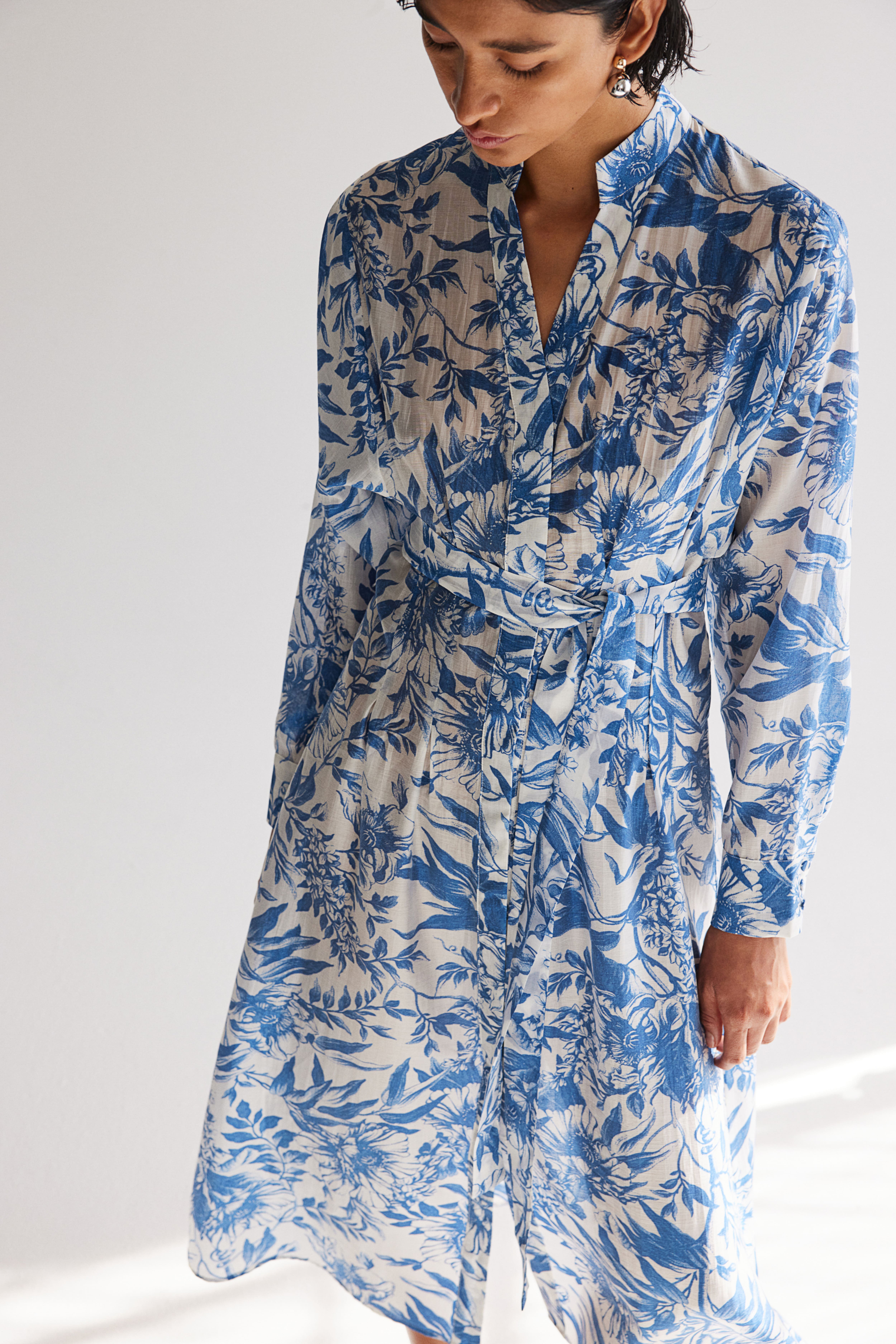 H&m maxi shirt dress best sale