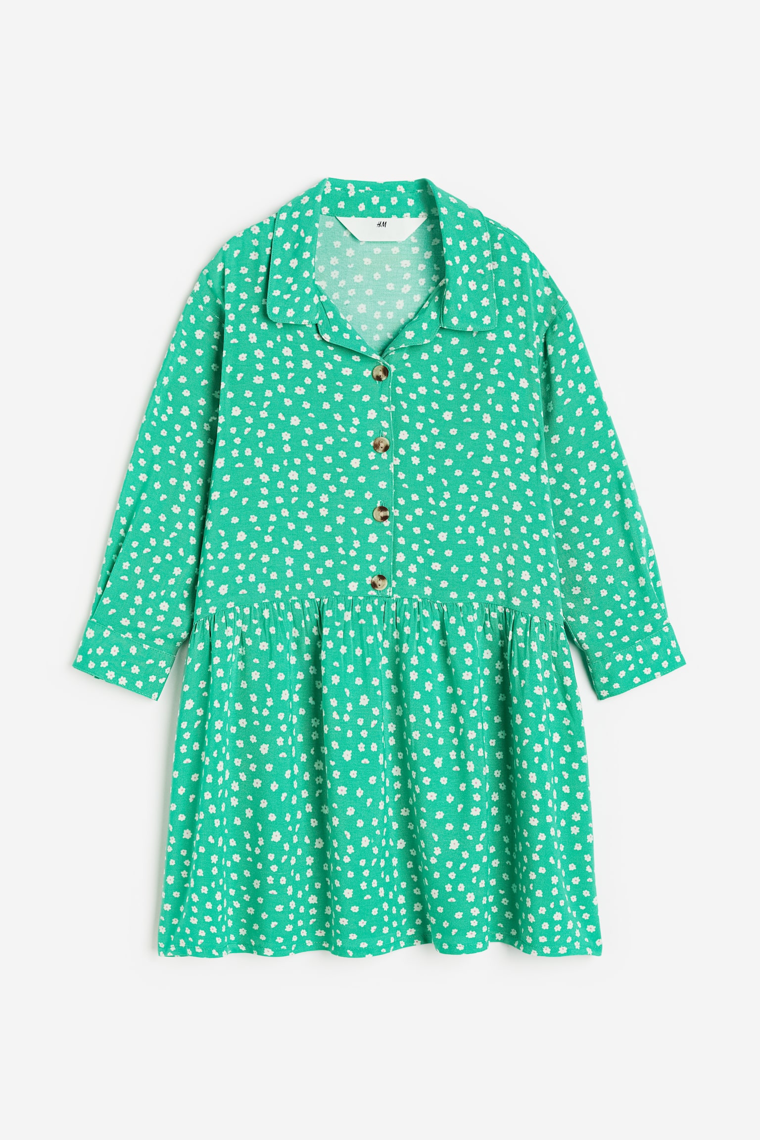 Shirt Dress - Turquoise/Floral - 1