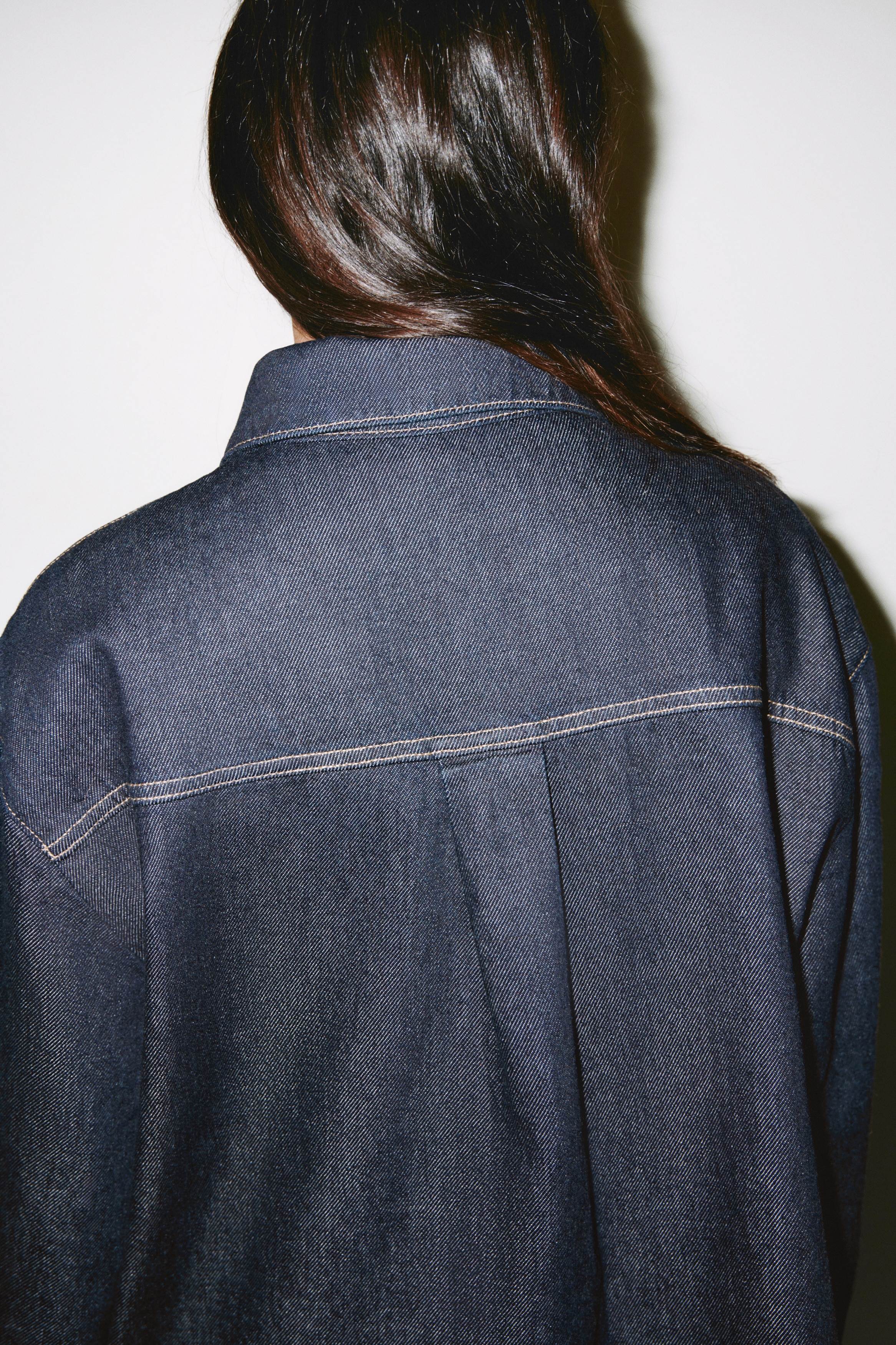 Denim popover shirt