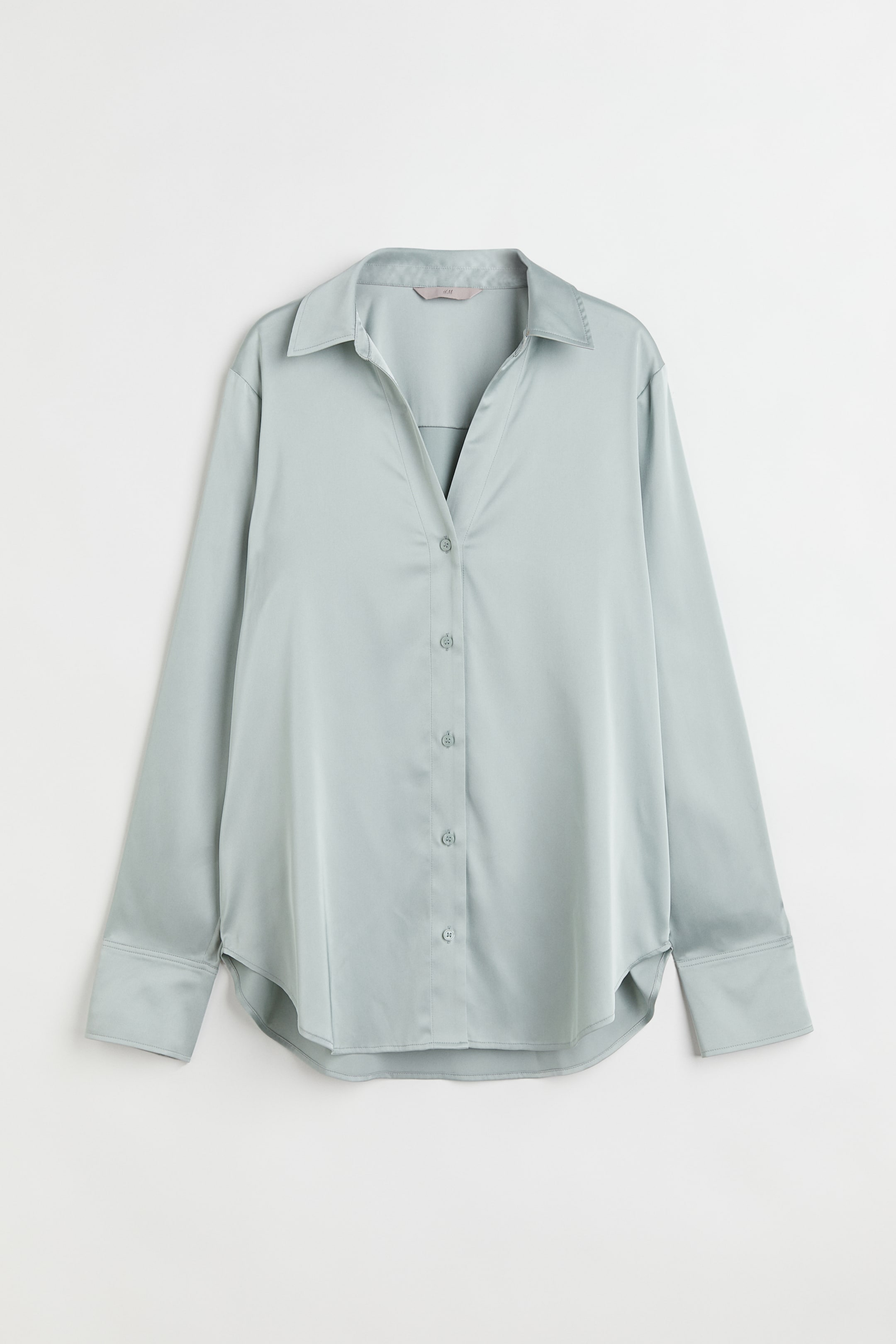 View larger image: V-neck blouse - Light turquoise - Ladies | H&M 1