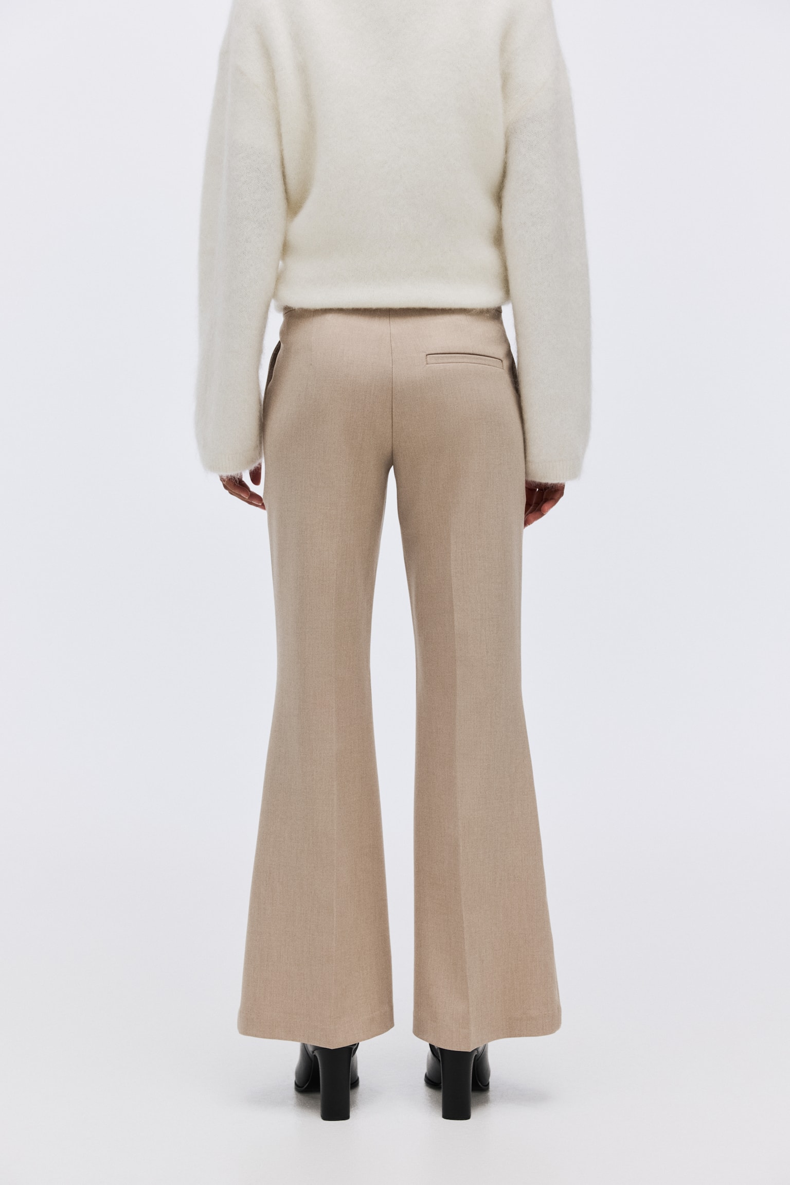 Bukser med svaj - Lys beige/Sort/Mørk rustbrun - 6