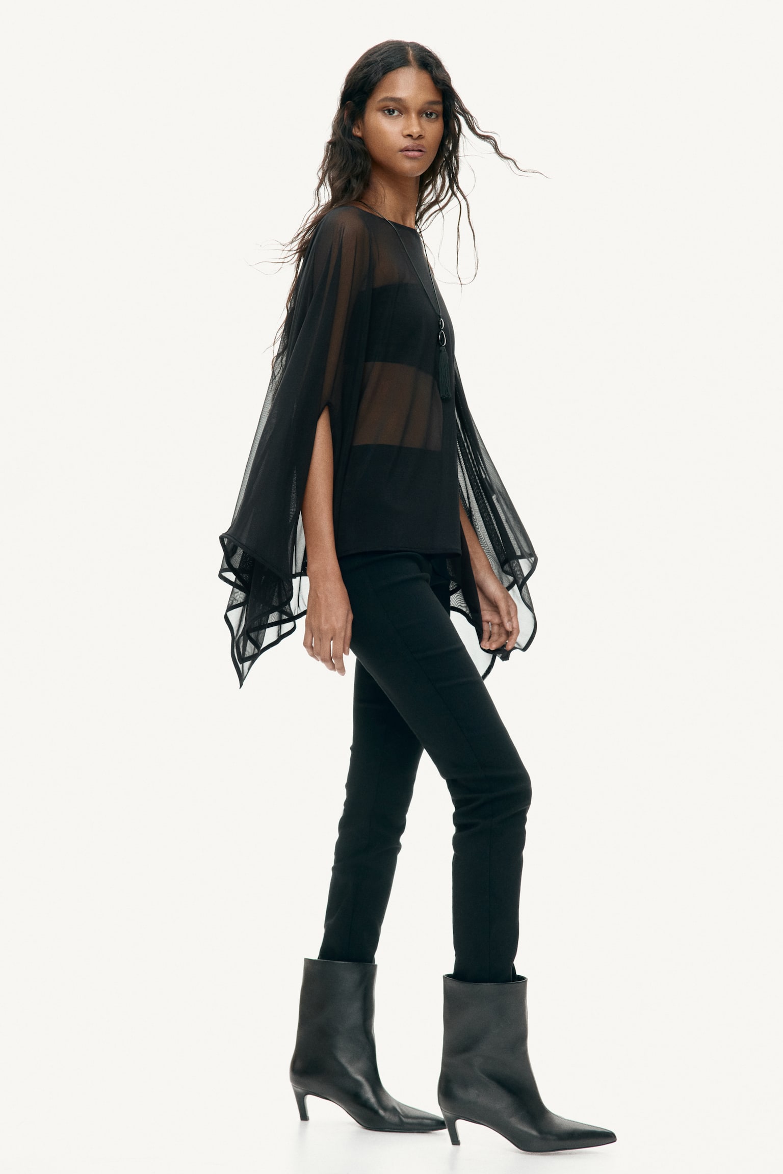 Mesh cape - Black - 6