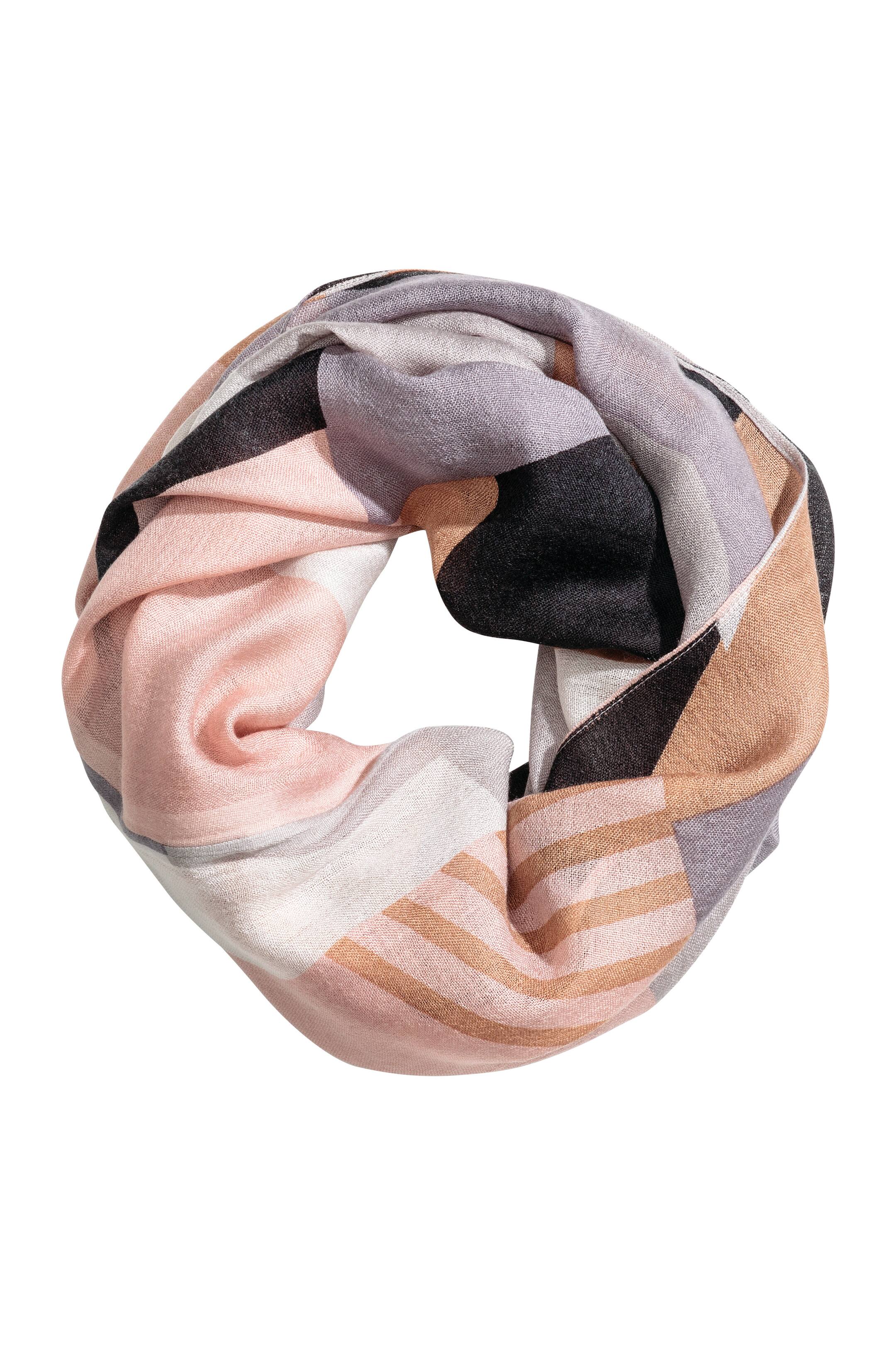 Näytä suurempi kuva: Ohut tuubihuivi - Harmaa/Puuteri - NAISET | H&M FI 1