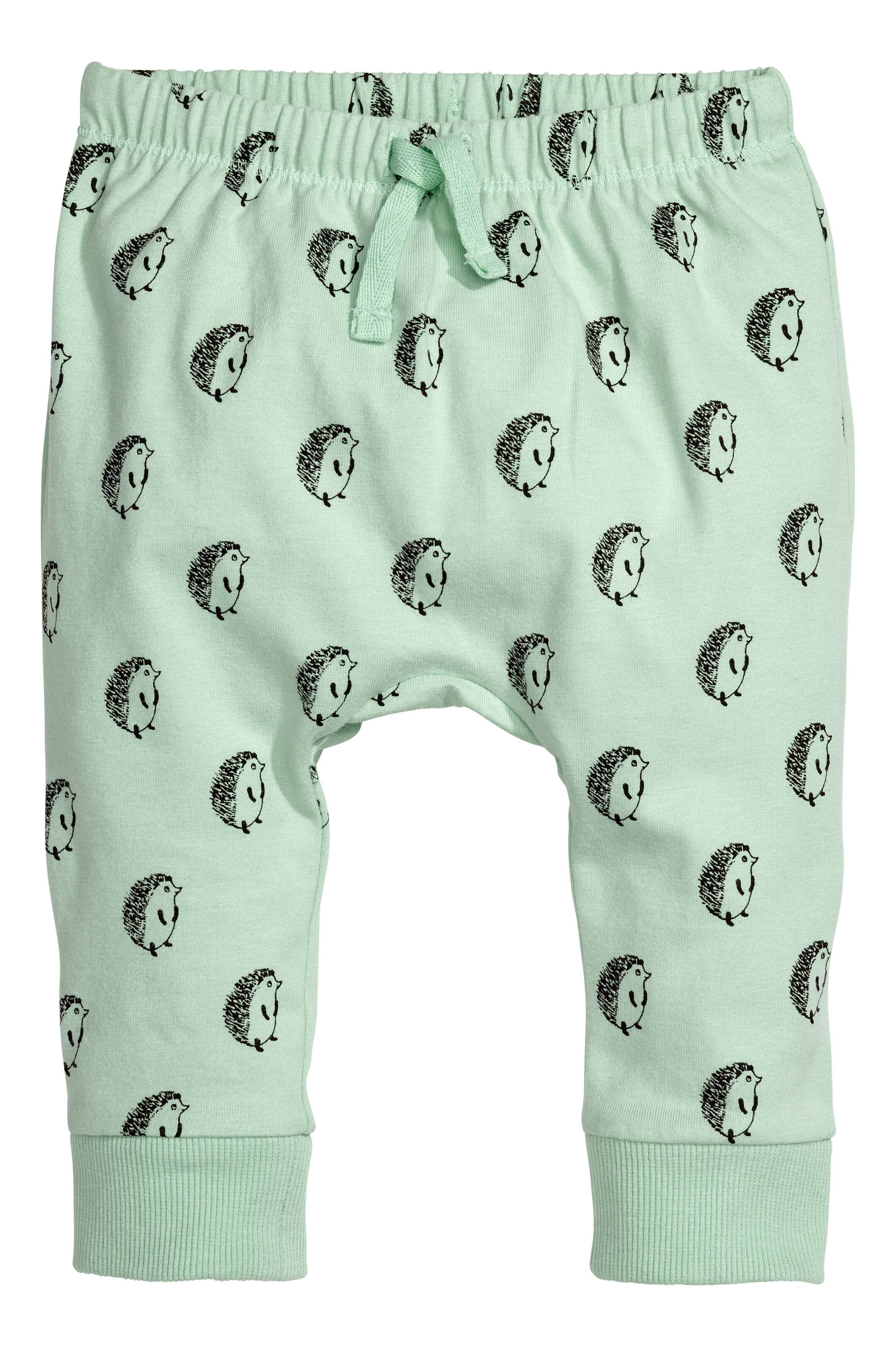 Grotere afbeelding bekijken: Tricot broek - Lichtgroen/egeltjes - KINDEREN | H&M NL 1