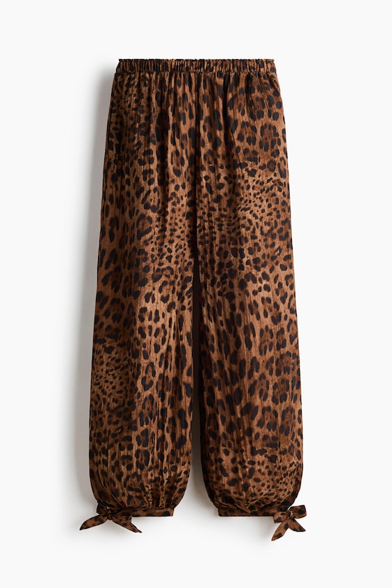 Женские брюки H&M Tie-Detail Balloon-Leg Pants