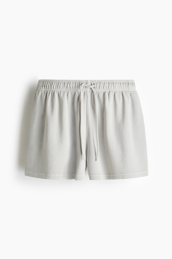 Drawstring Sweatshorts - Light gray/Brown/Washed black - 1