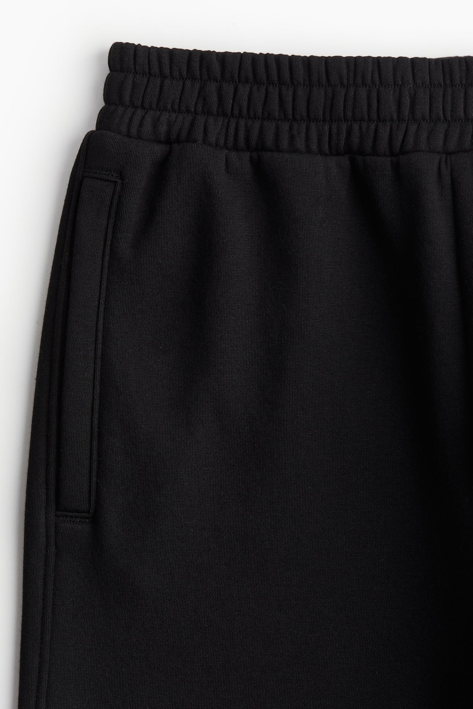 Zip-hem sweatpants - Black/Light grey marl - 6