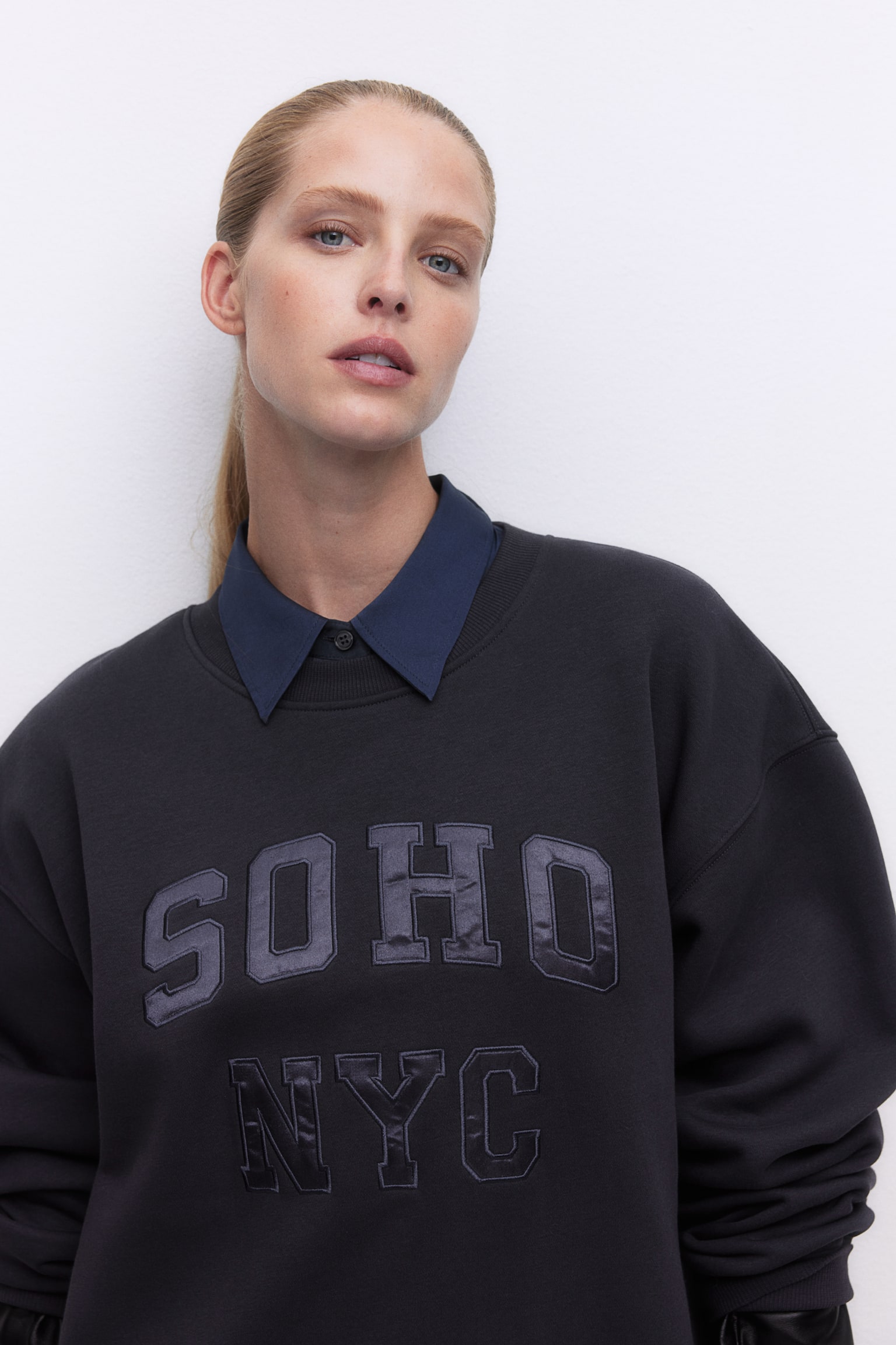 Motif-detail sweatshirt - Dark grey/SOHO - 5