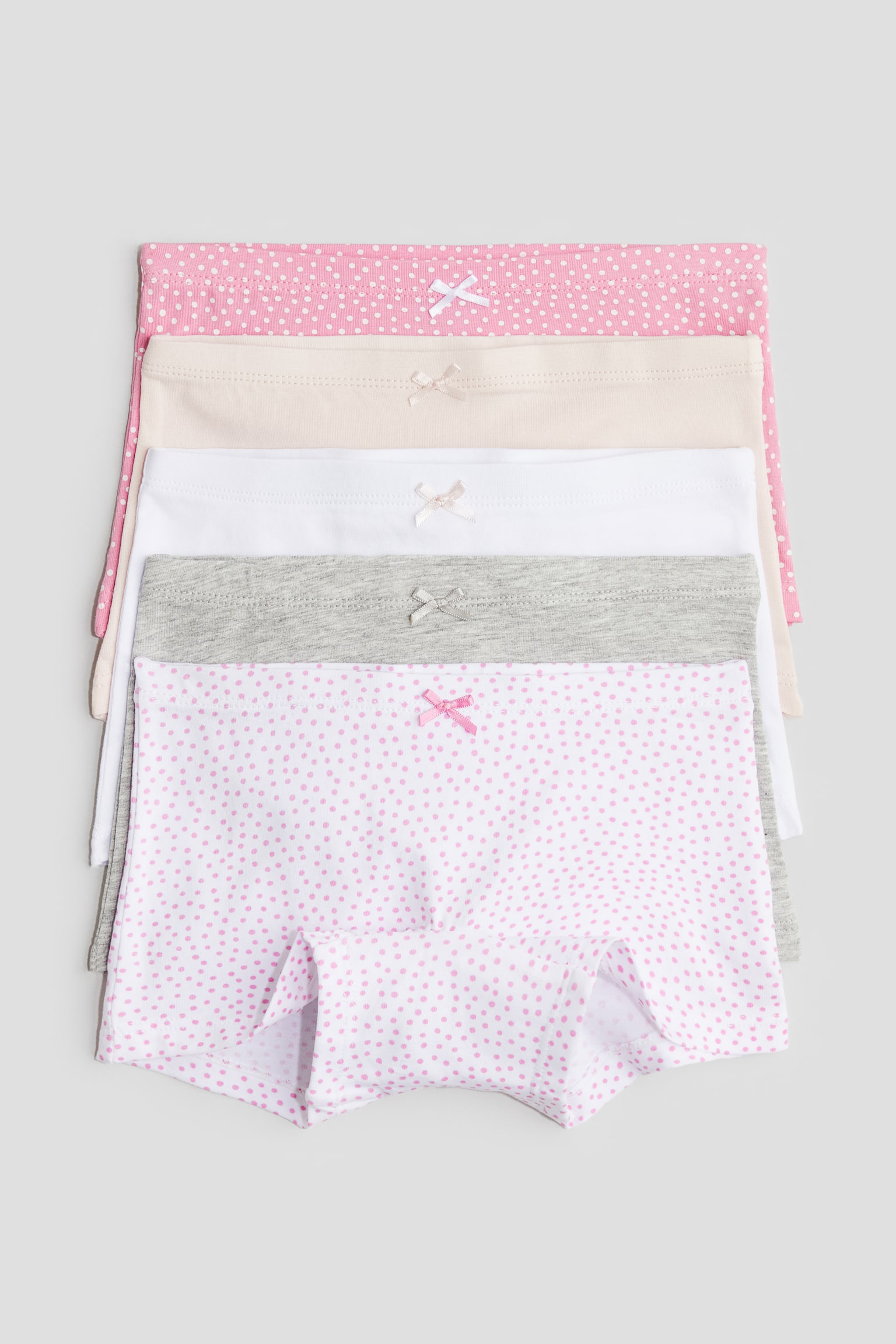 5-pack boxer briefs - Pink/Spotted/Purple/Unicorns/Light blue/Hearts/Pink/Spotted/Powder pink/Dark grey - 1