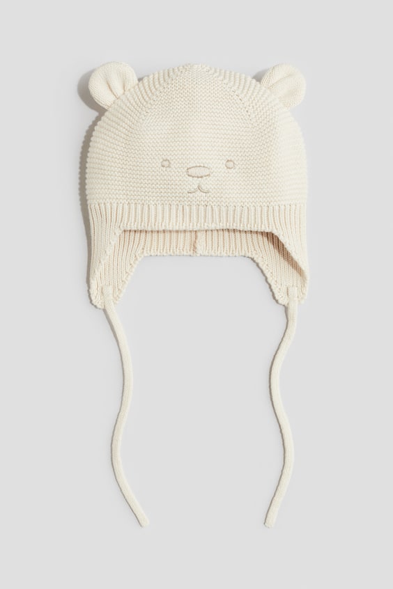 Детские шапки H&M Knit Beanie with Chin Strap
