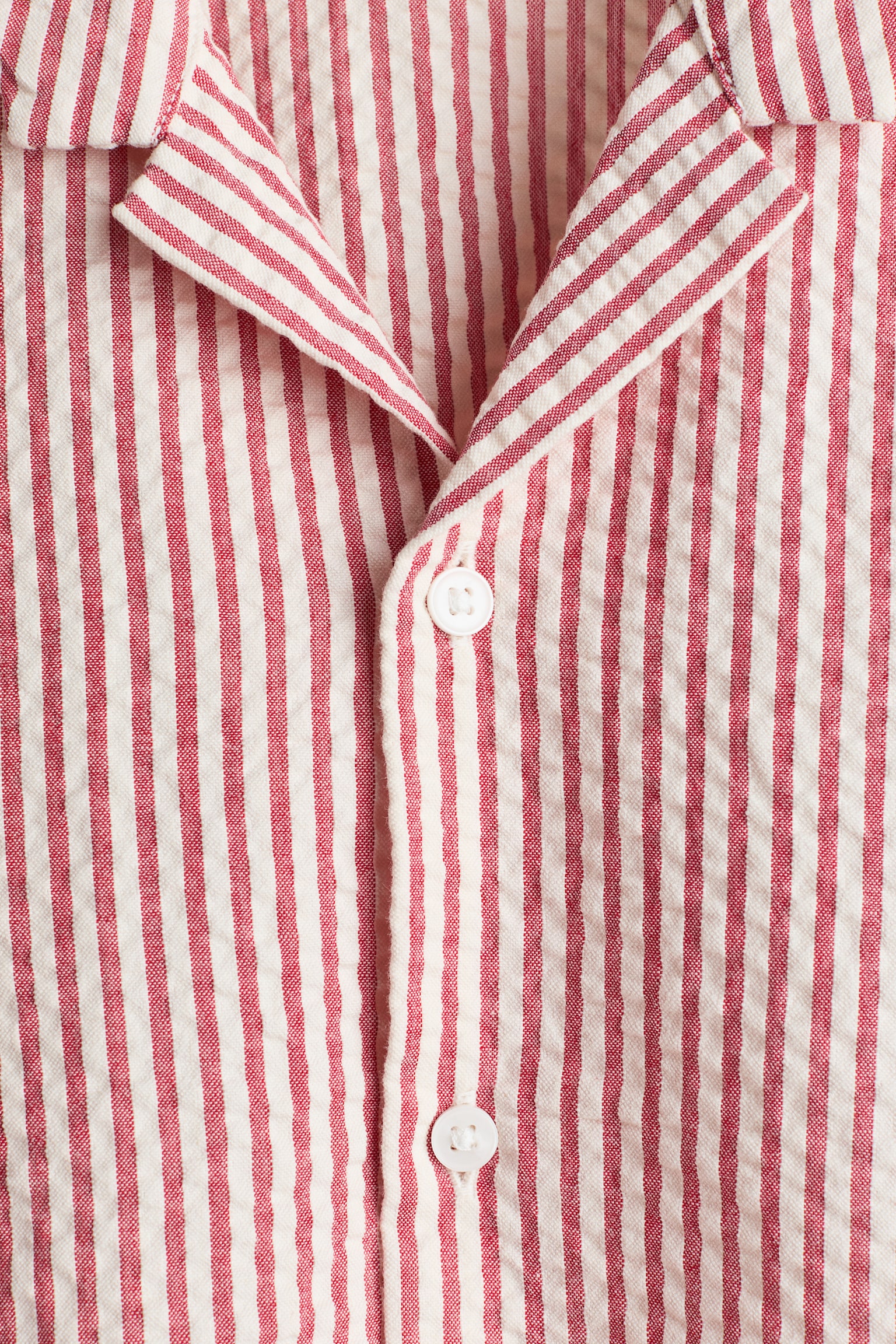 Seersucker resort shirt - Light red/Striped/Light blue/Striped/White/Palm trees - 3