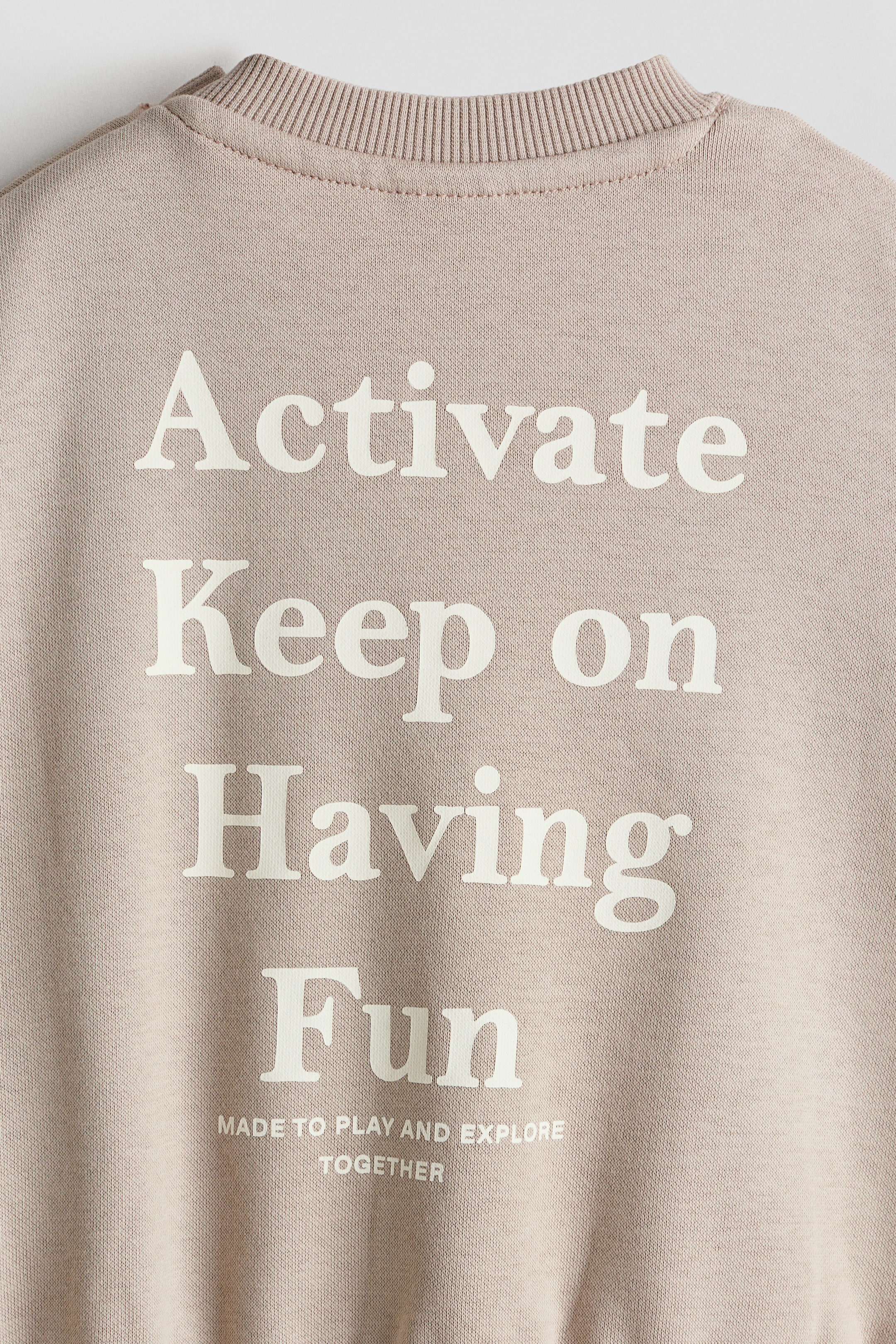 Agrandir l'image: Ensemble 2 pièces en molleton imprimé - Beige clair/Run Jump Play - ENFANT | H&M BE 3