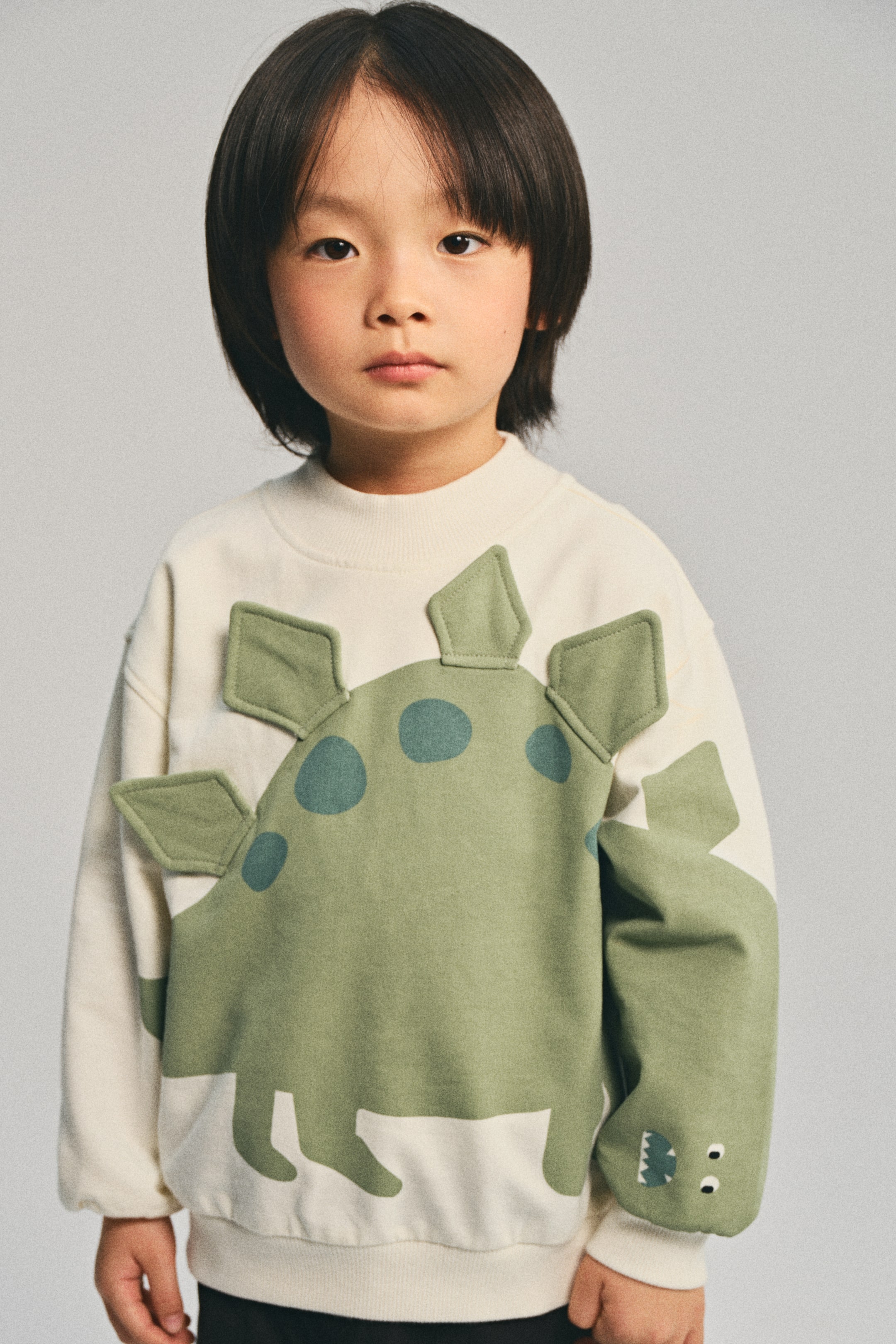 이미지 확대 보기: 프린트 스웨트셔츠 - 화이트/그린 - Kids | H&M KR 3