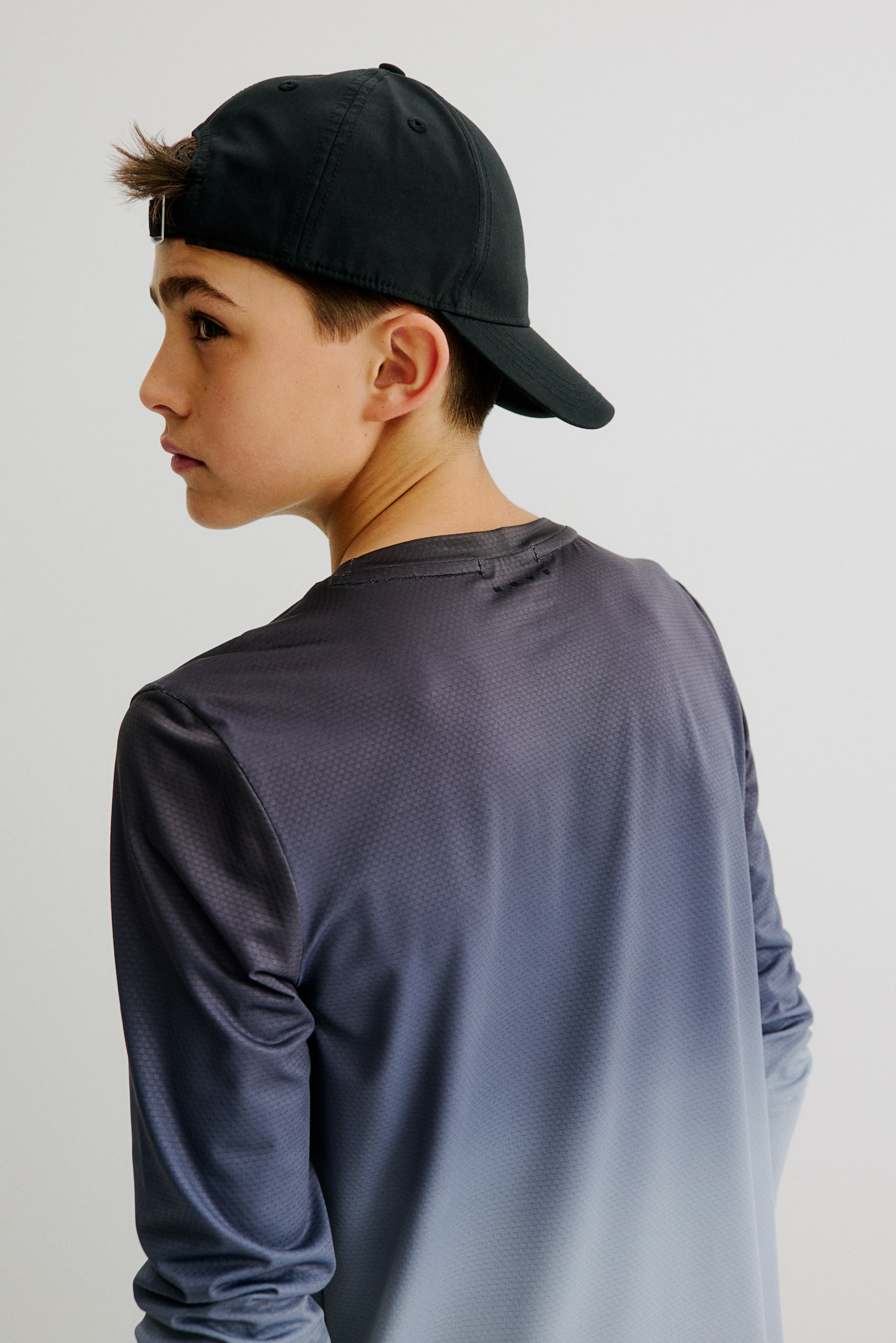 Long-sleeved Sports top with DryMove™ - Grey/Gradient/Teal/Patterned - 6