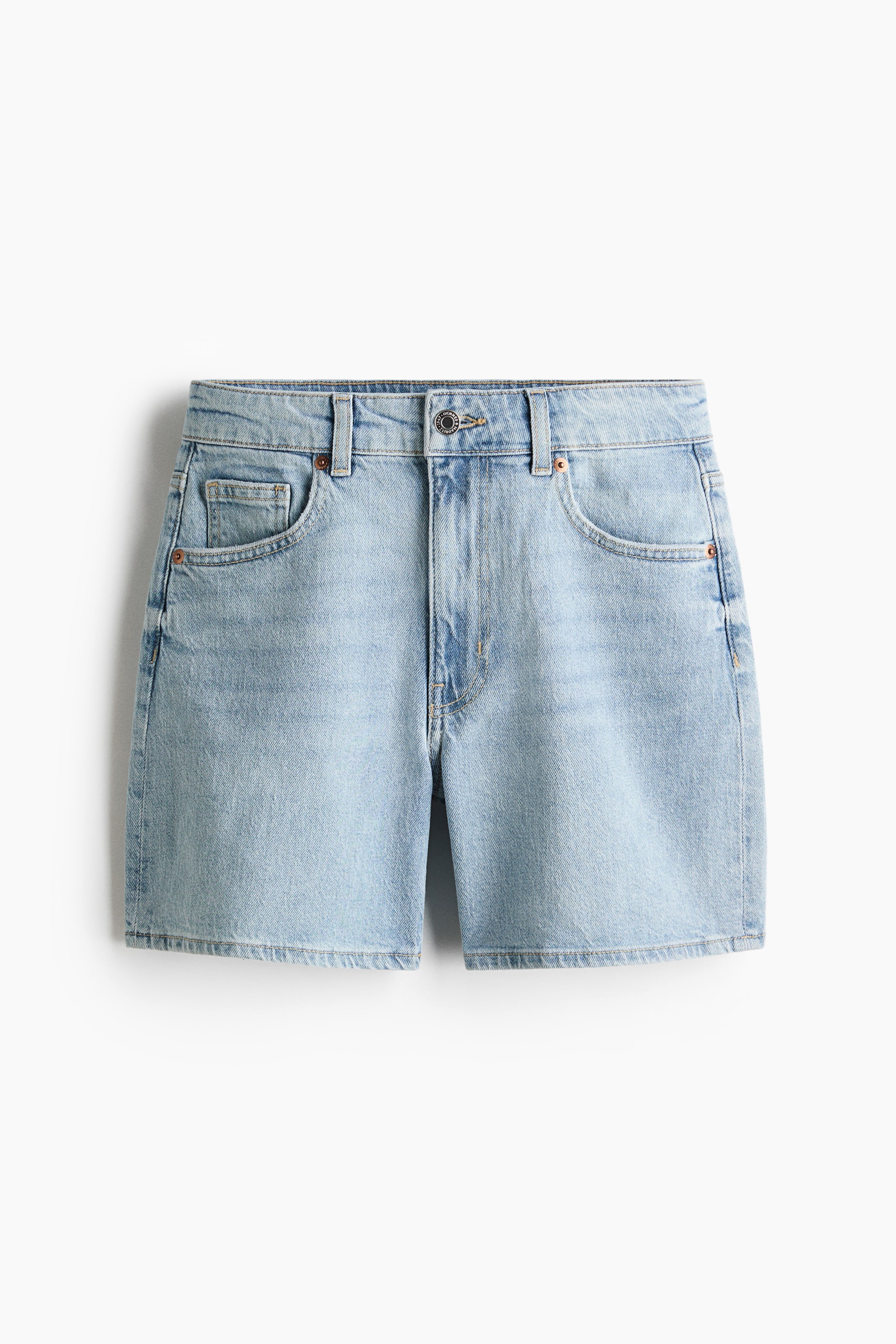 View larger image: High-waisted denim shorts - Light denim blue - Ladies | H&M 1