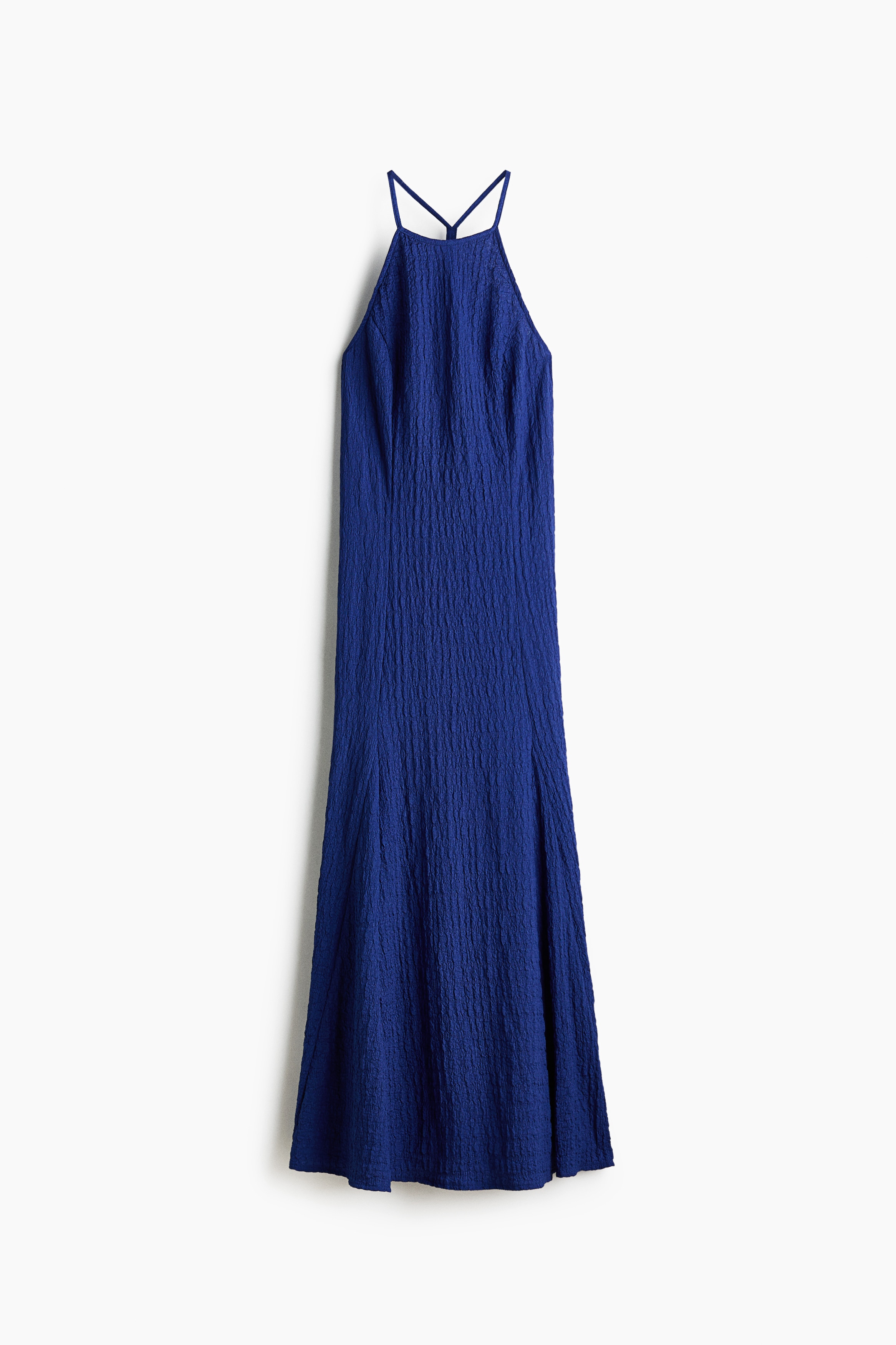 Textured Jersey Dress - Blue/Burnt orange/striped/Brown