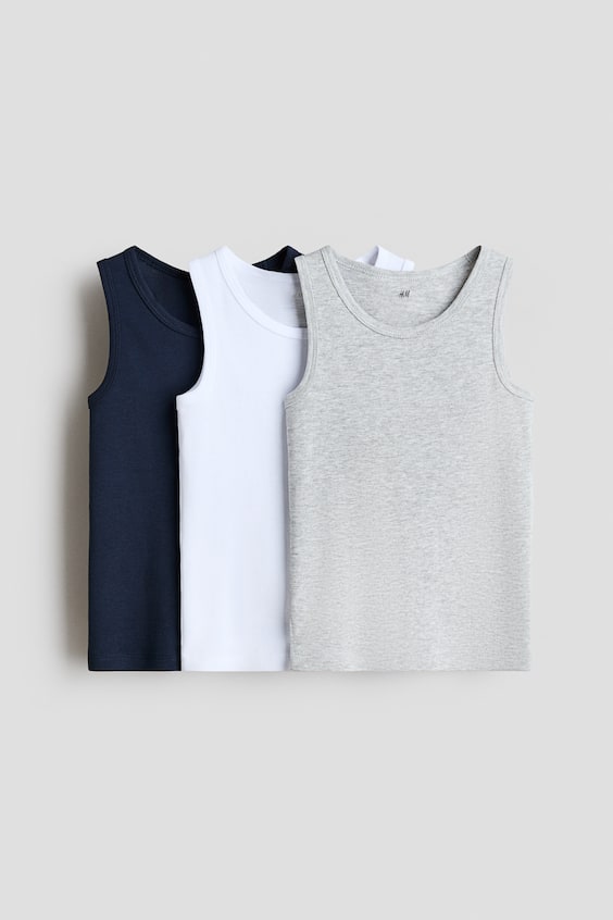 Детские топы H&M 3-Pack Cotton Tank Tops
