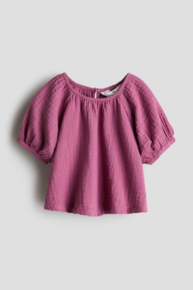 Muslin Blouse - Plum/Dusty yellow/Dusty peach - 1