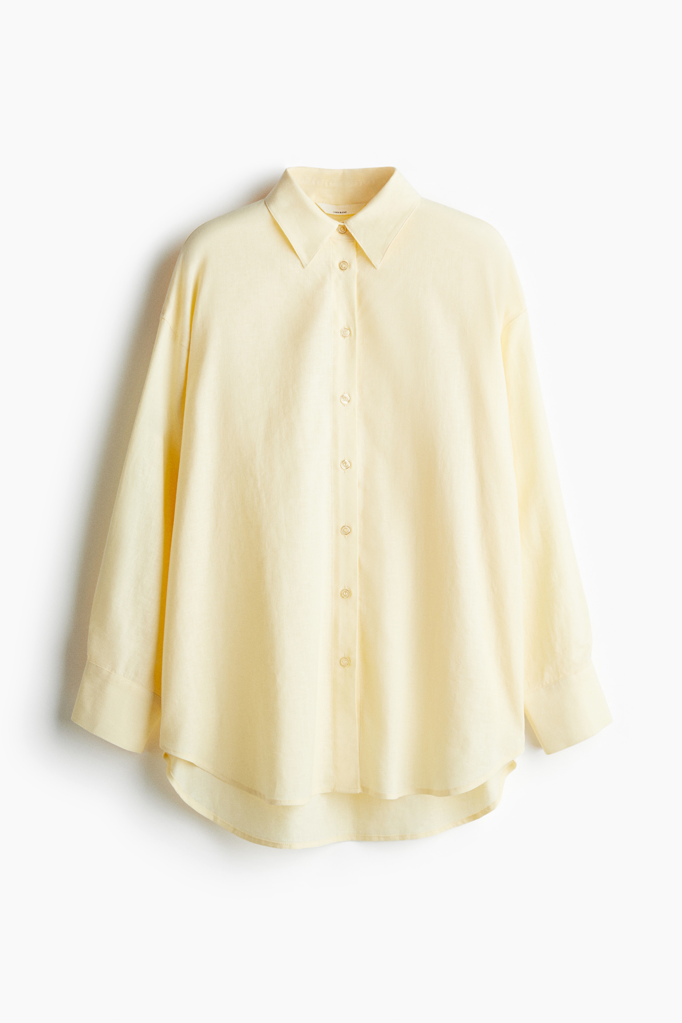 Camisa em mistura de linho - Amarelo claro