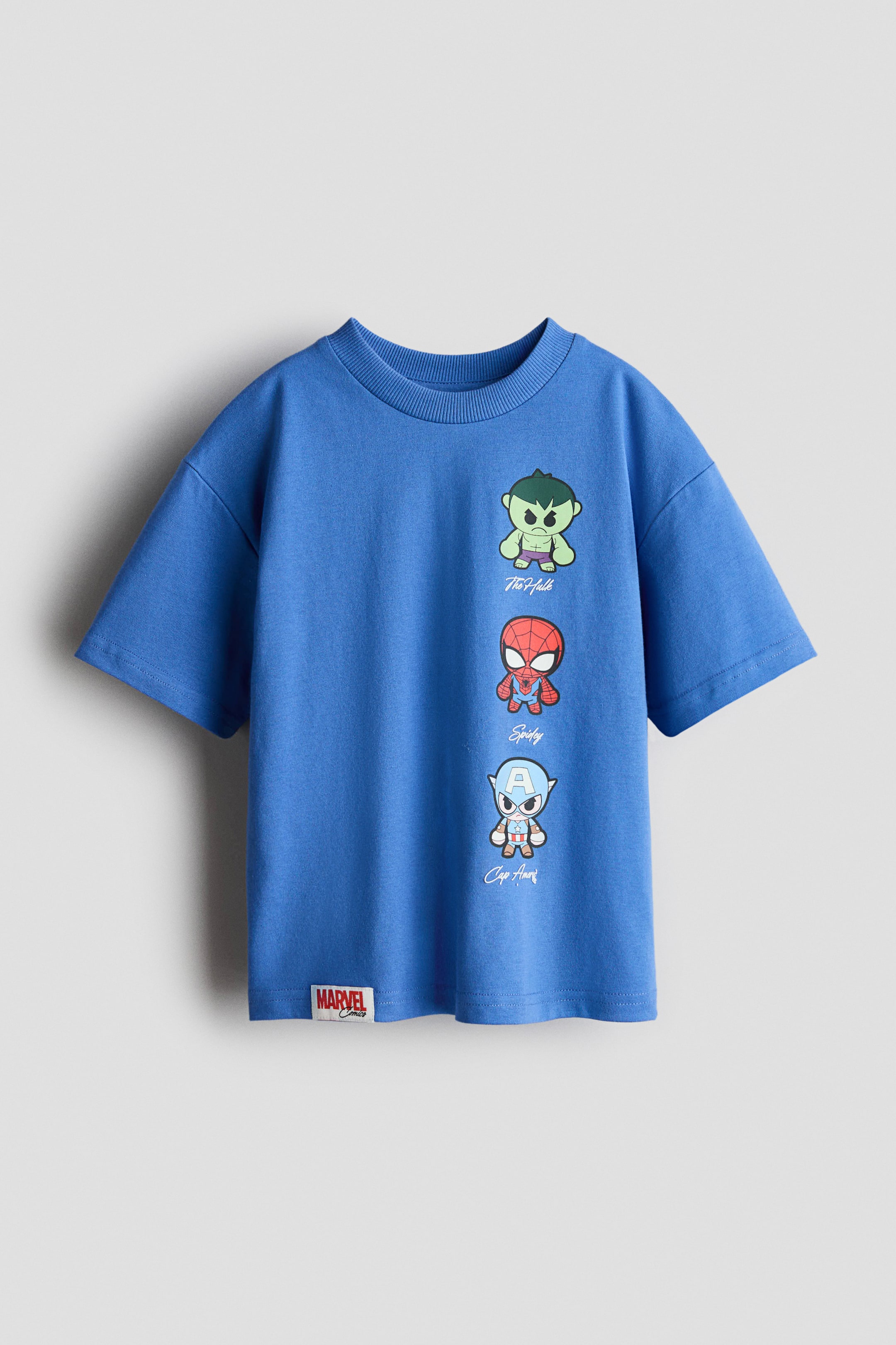 Ampliar la imagen: Playera oversized con diseño - Azul/Marvel Comics - Kids | H&M MX 1