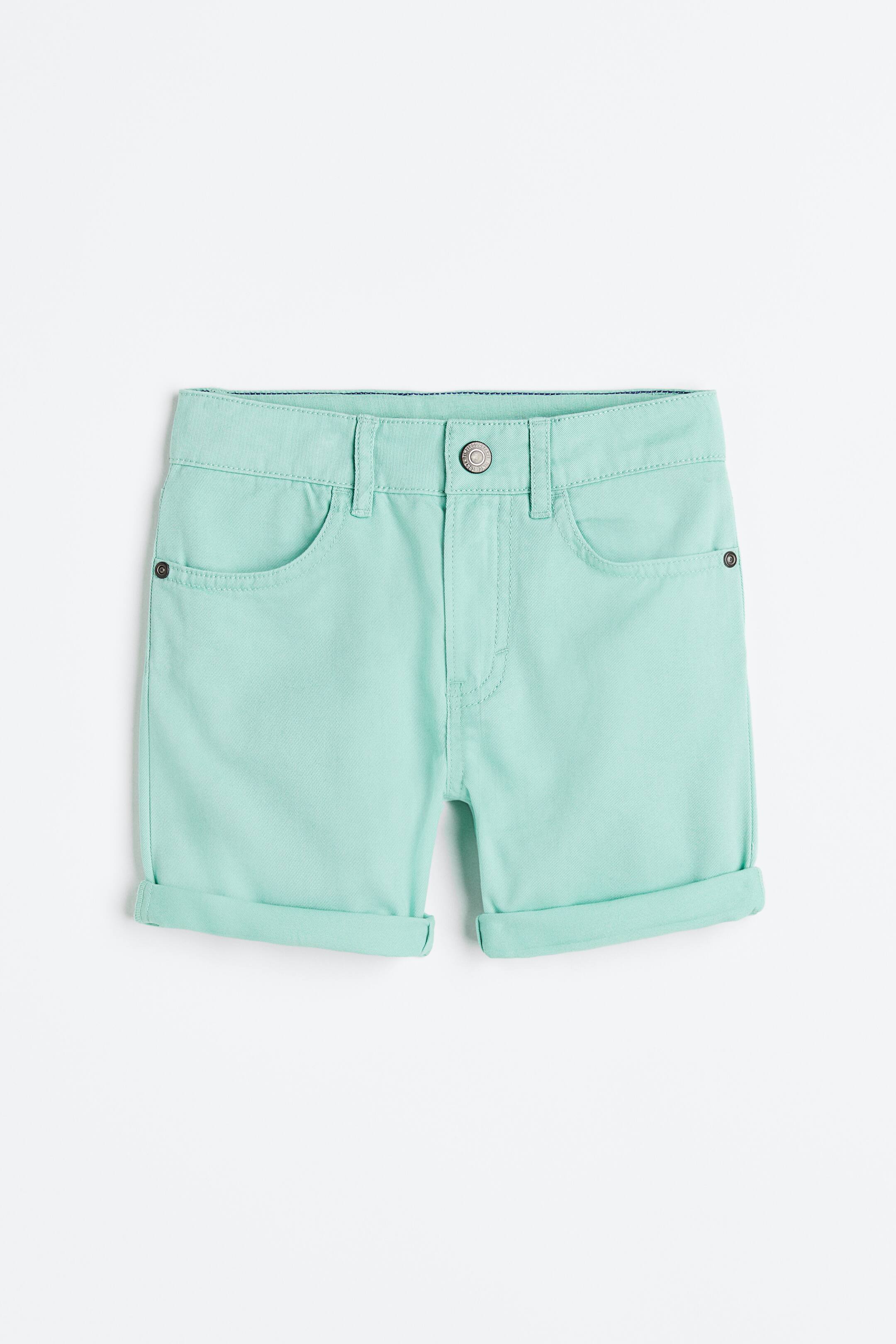 Xem ảnh lớn hơn: Quần short cotton dệt chéo - Màu xanh bạc hà - Kids | H&M VN 1