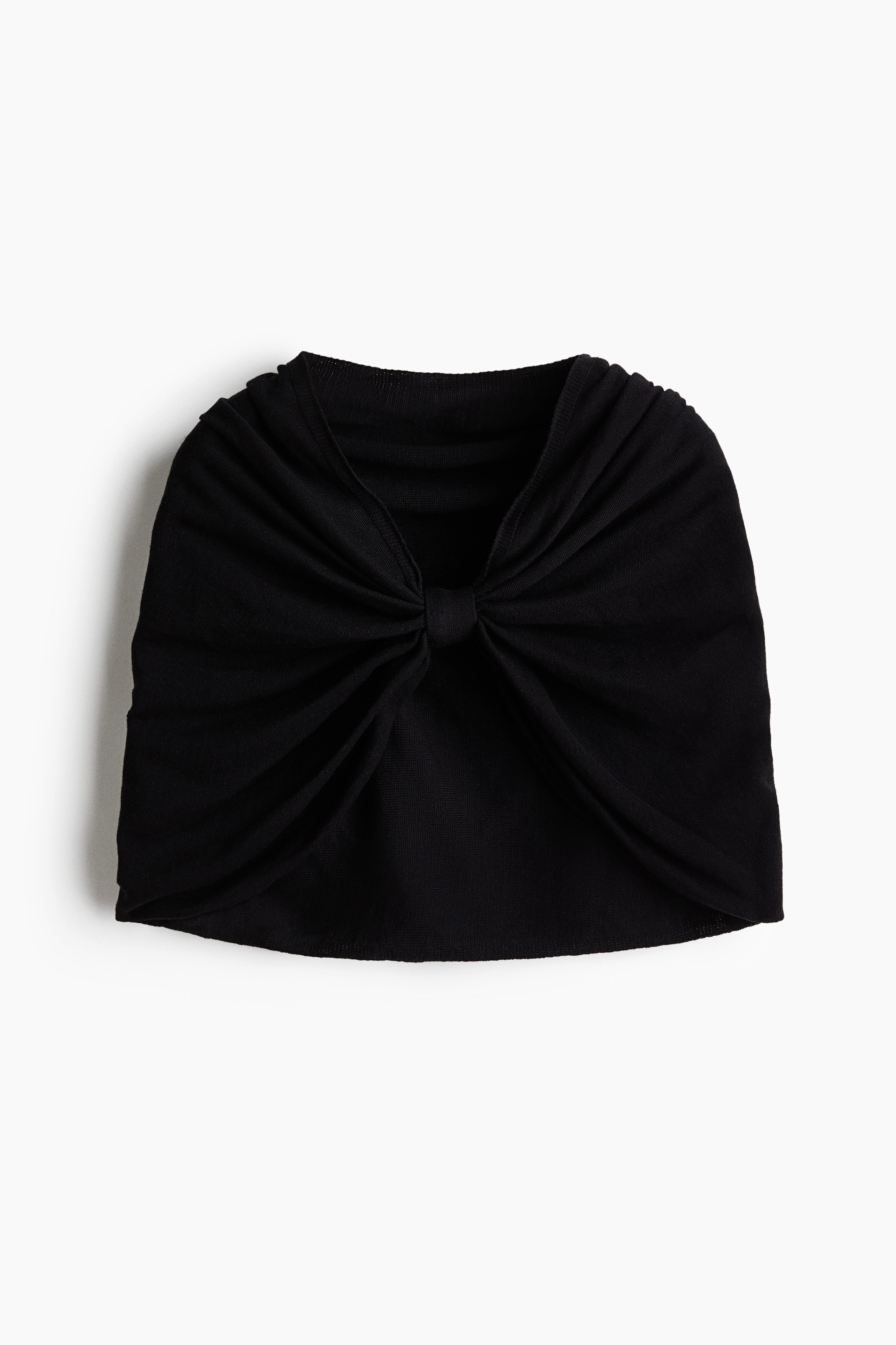 Knot-detail cape - Black