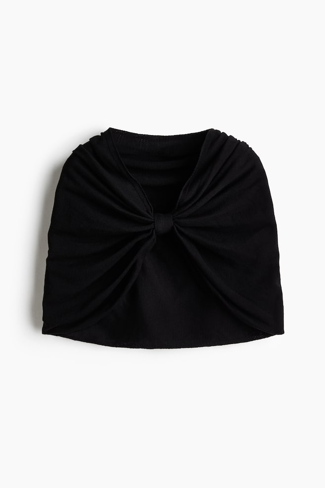 Cape avec détail noué - Noir - 1