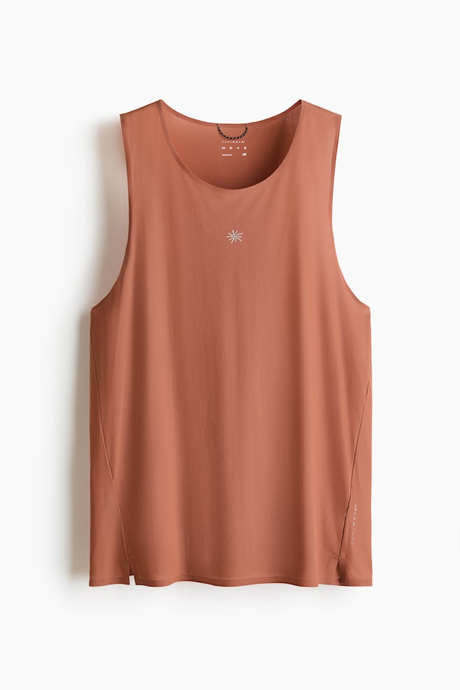 Regular-Fit Running Tank Top with CoolMove™ - Rust red/sun/Ivory/Solar - 1