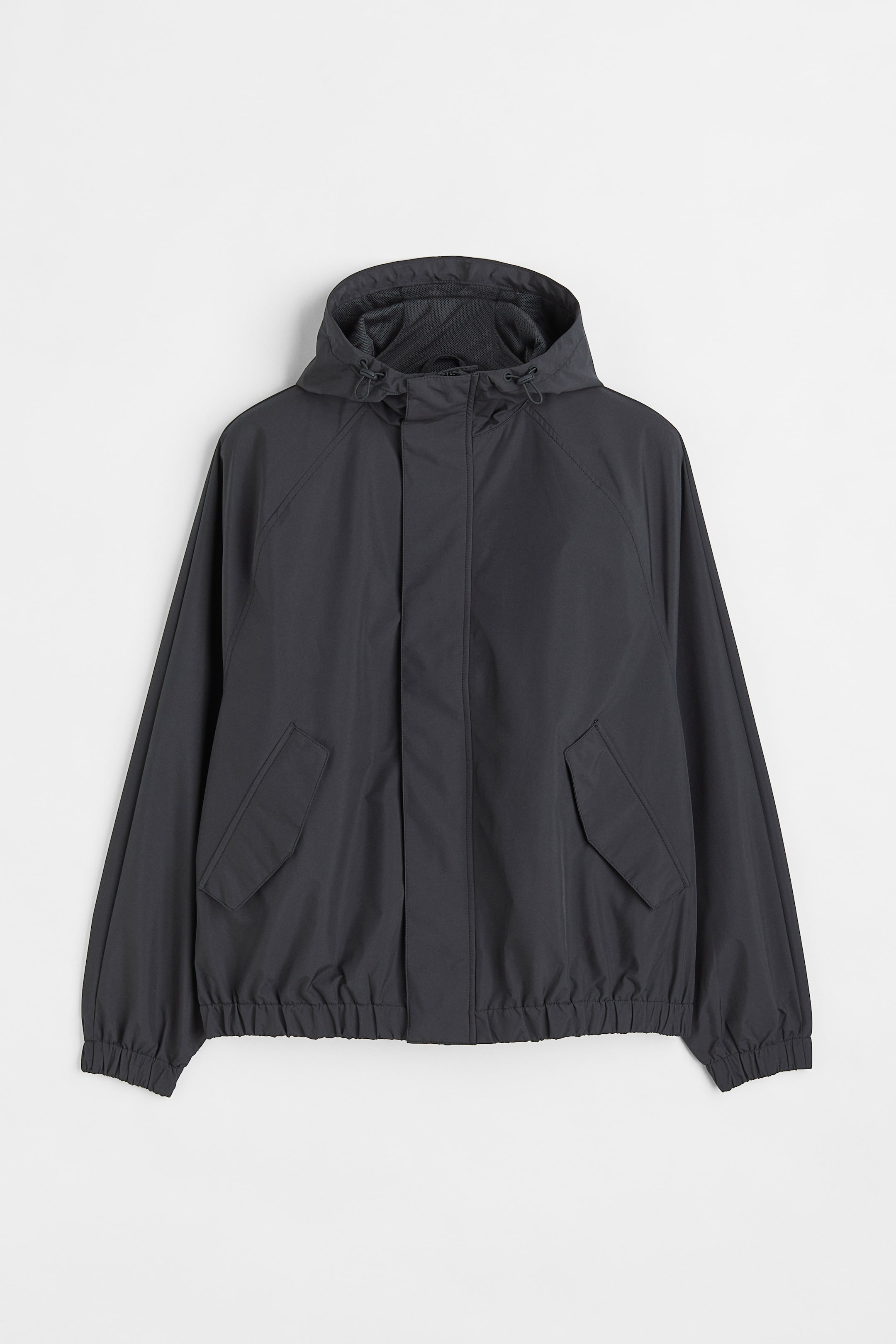 Kurze wasserabweisende Jacke - Langarm - Cropped - Schwarz - Men 