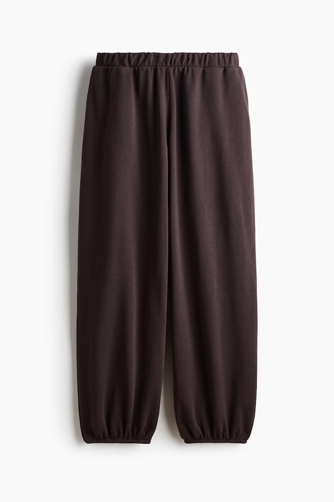 Kalhoty jogger Loose Fit - Tmavě hnědá - 1