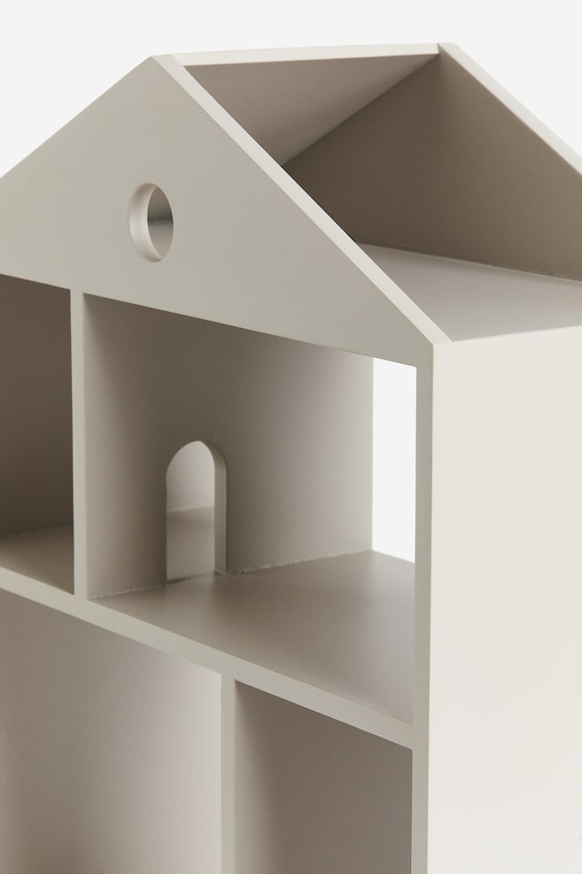 Mensola da parete a forma di casa - Beige chiaro/Verde - 4