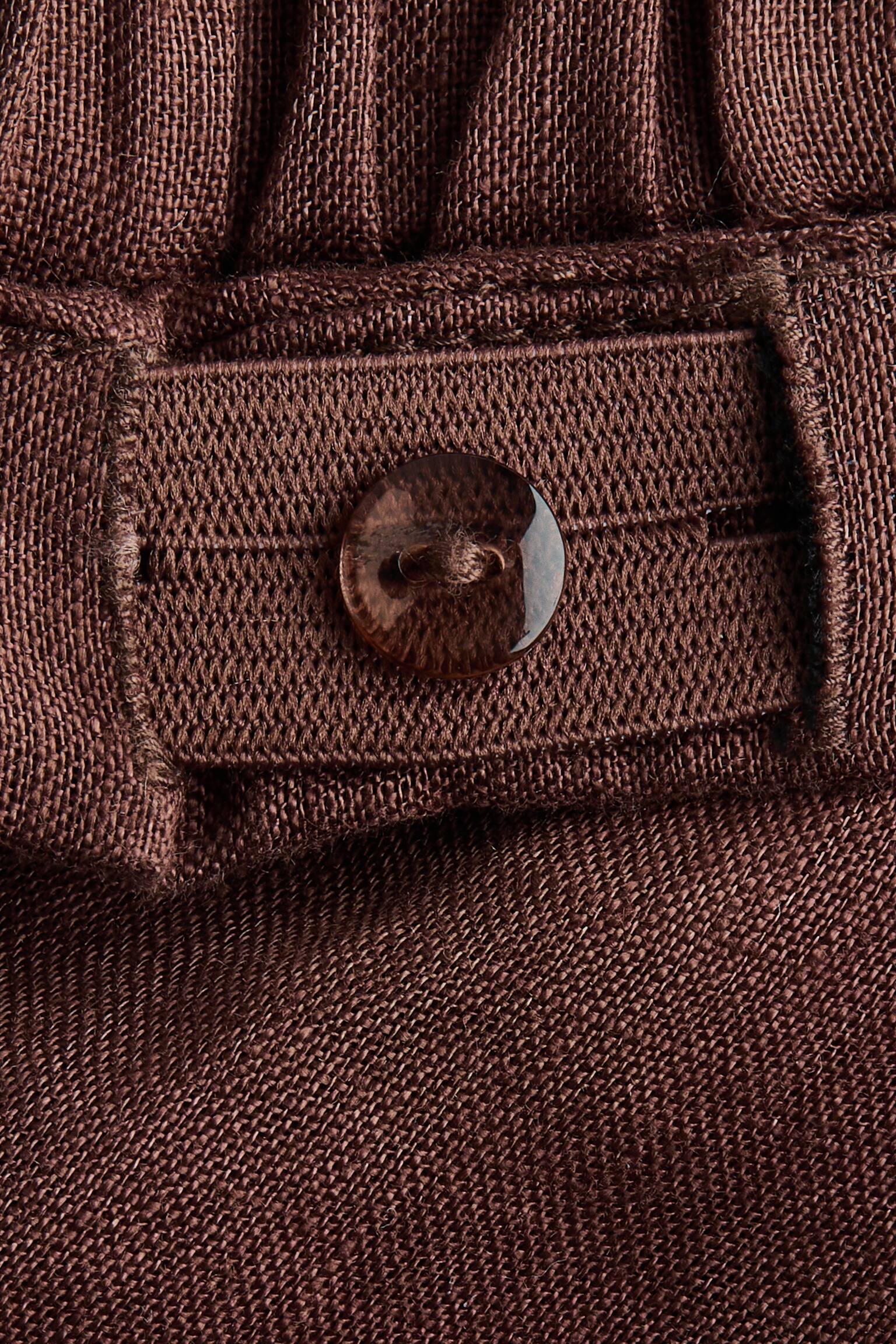 2-piece linen set - Brown - 2