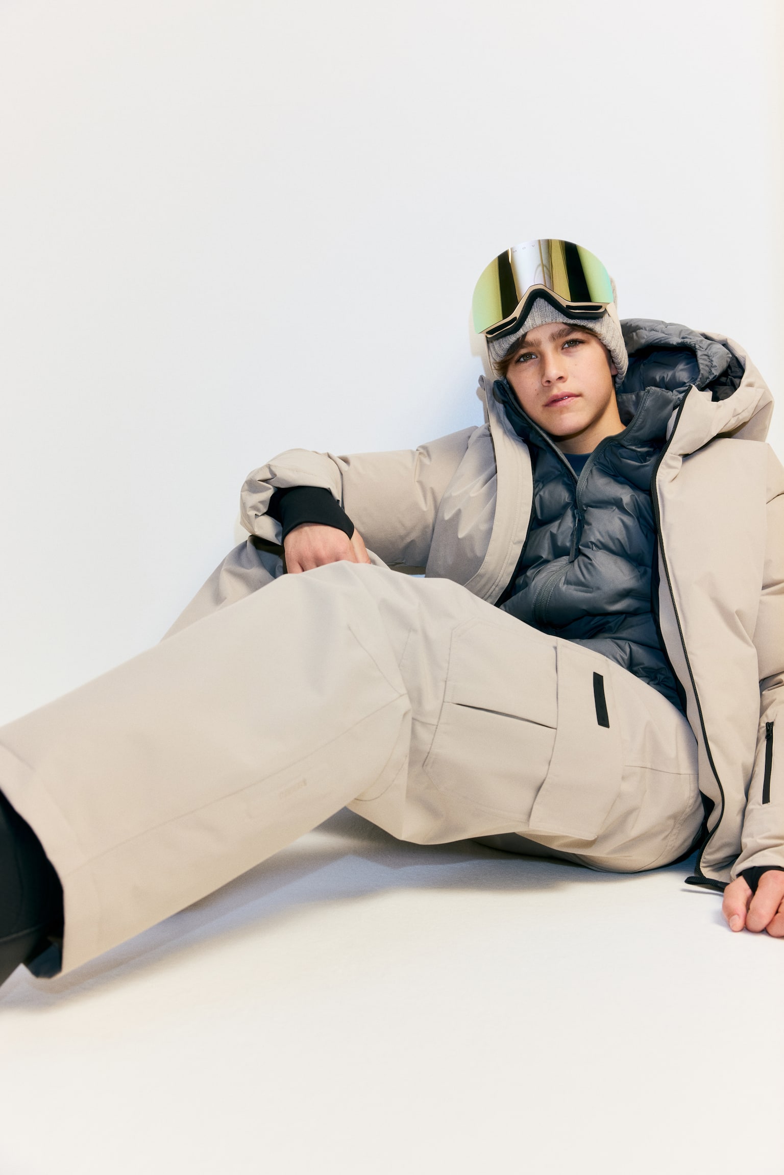 Ski trousers with StormMove™ - Dusty beige/Black - 3