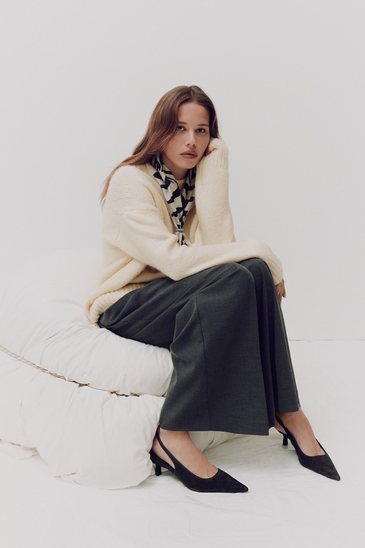 Pointed Suede Slingbacks - image 3