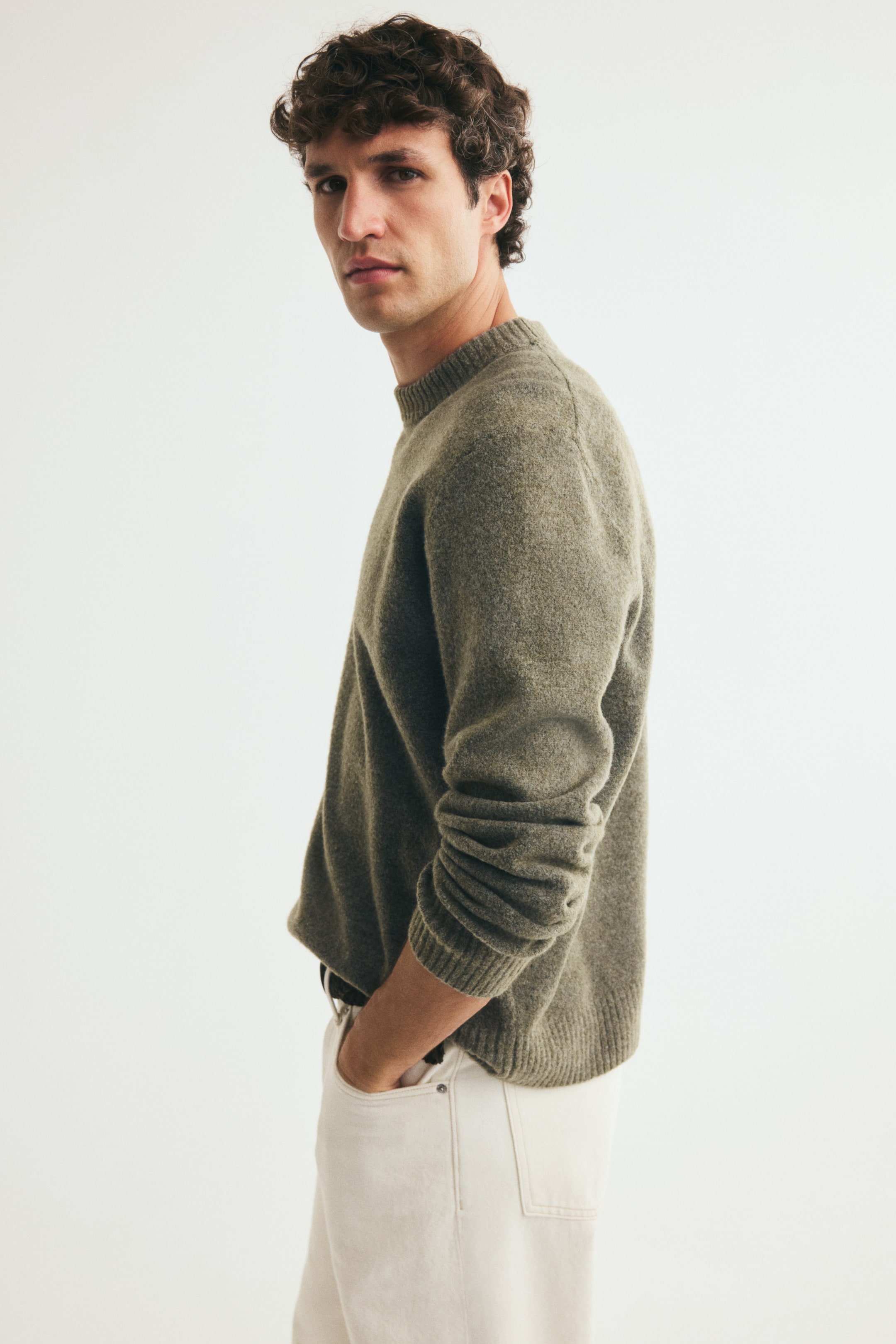 Regular-Fit Brushed Sweater
