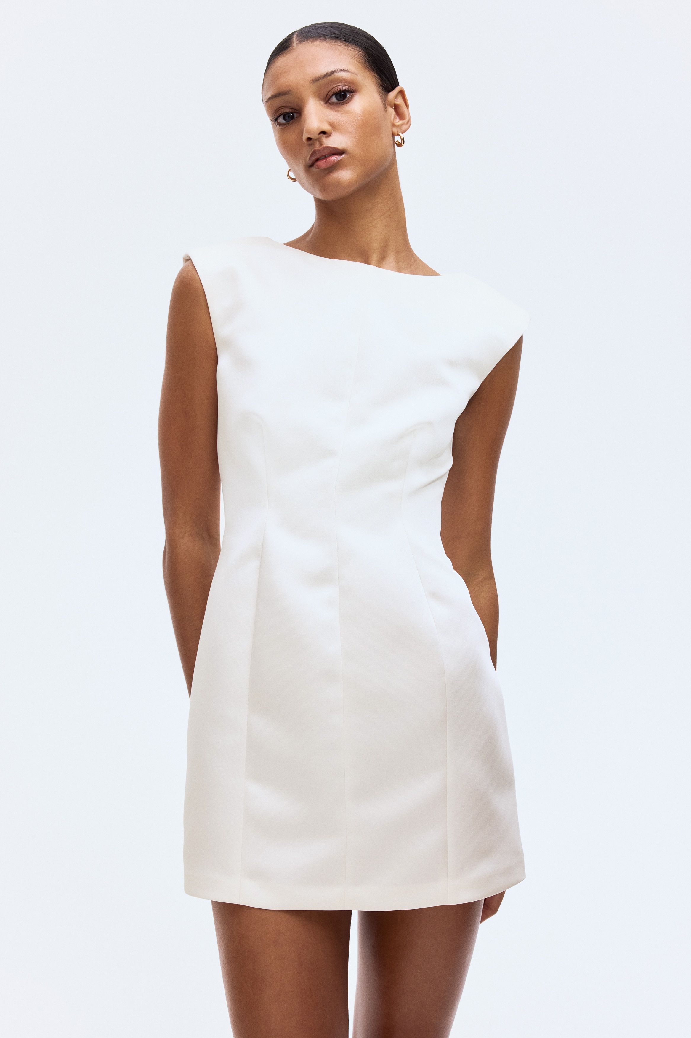 Bow-Detail Dress - White/Red