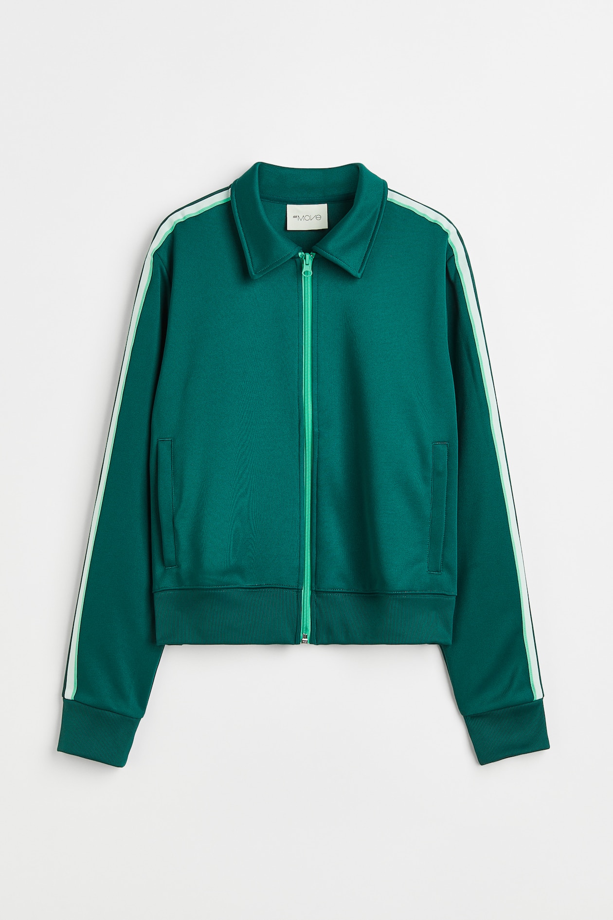 Trainingsjacke aus DryMove™ - Langarm - Kurz - Dunkelgrün - Ladies  