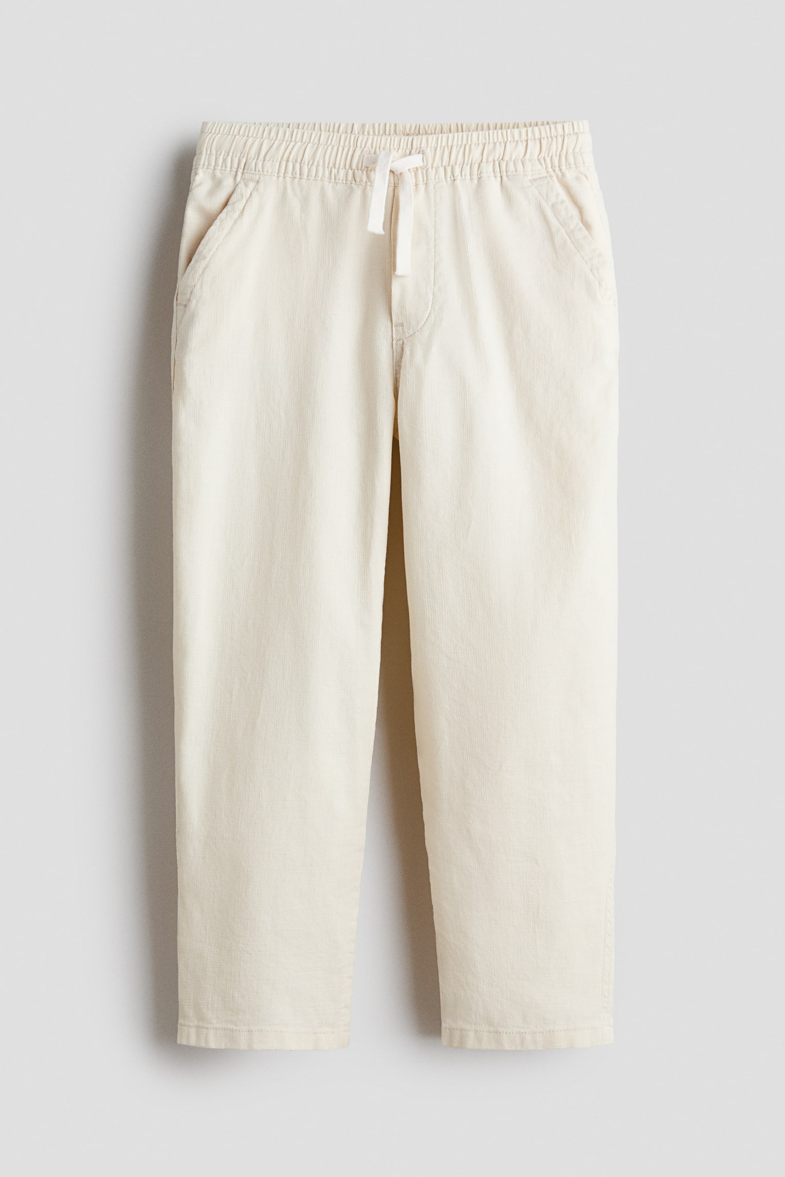 Cotton joggers - Light beige/Black