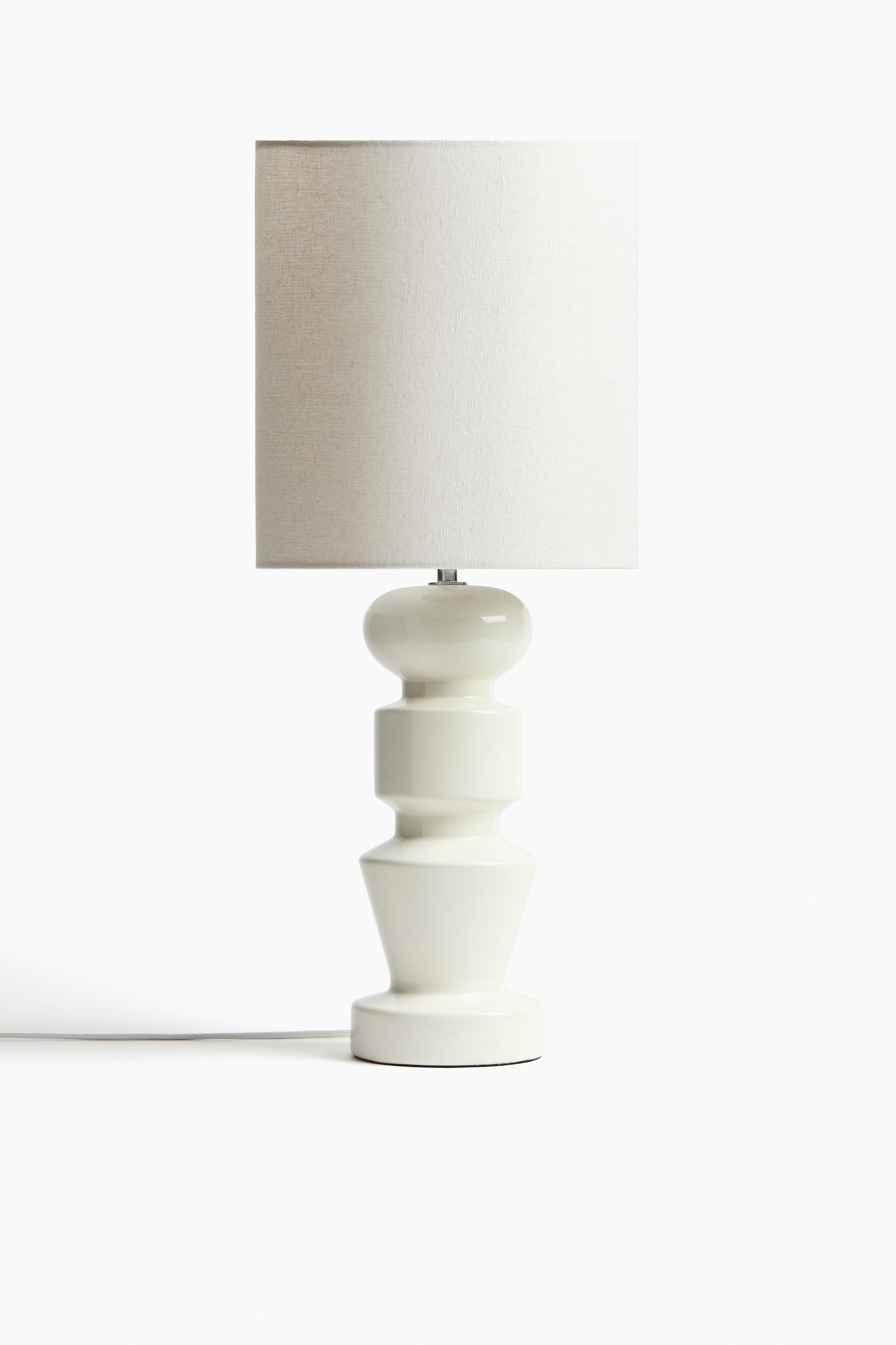H&M Home  - Lampe de table en grès cérame - Blanc