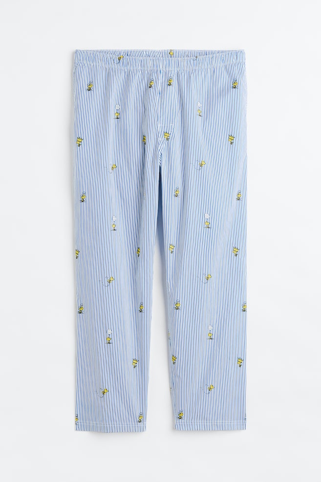 Relaxed Fit Patterned cotton trousers - Light blue/Snoopy - 2