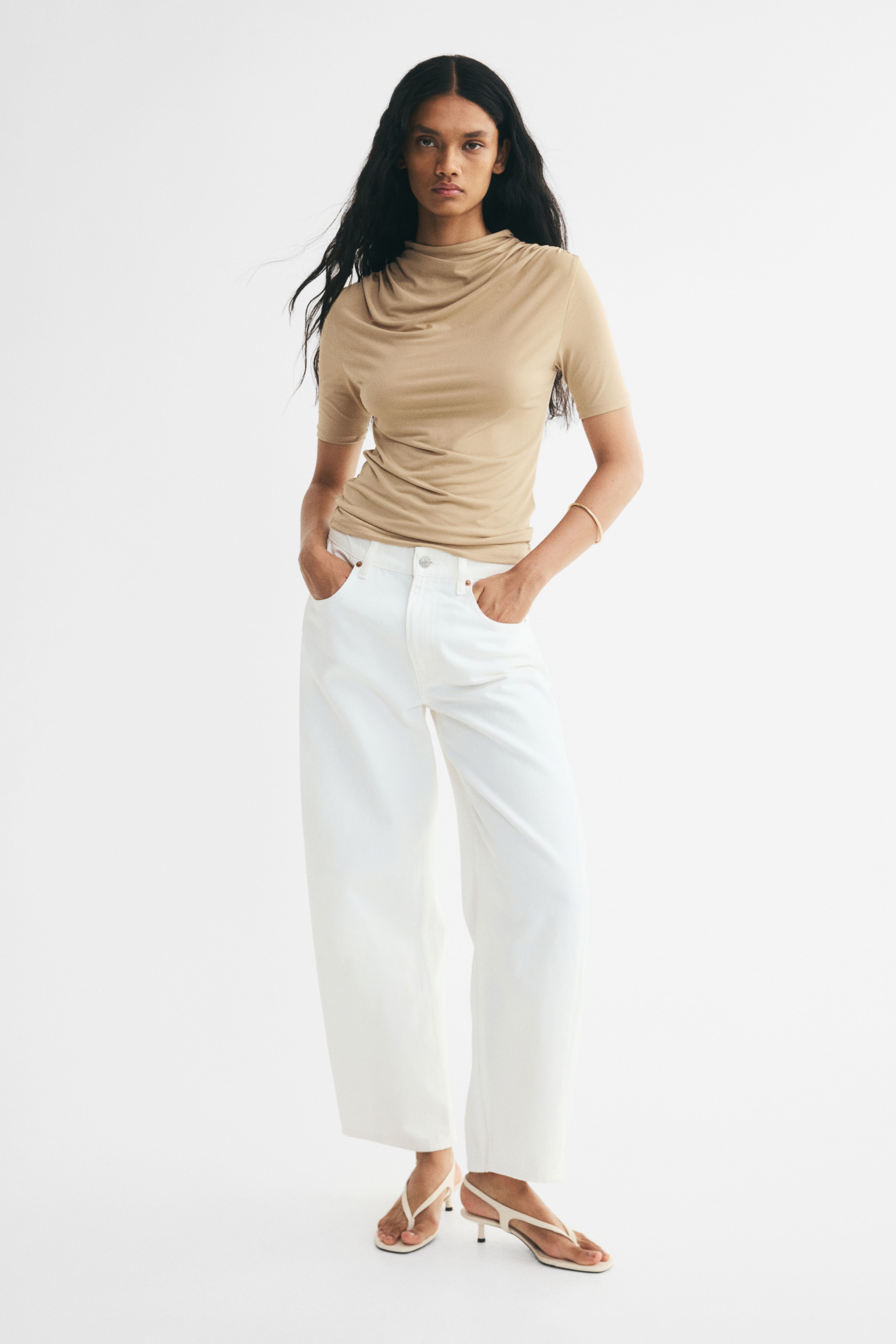 Draped Jersey Top