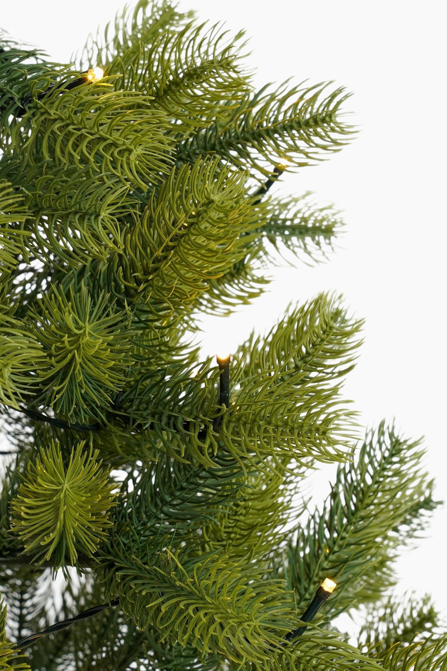 Kunstigt Juletræ Med Lys - Grøn - 3