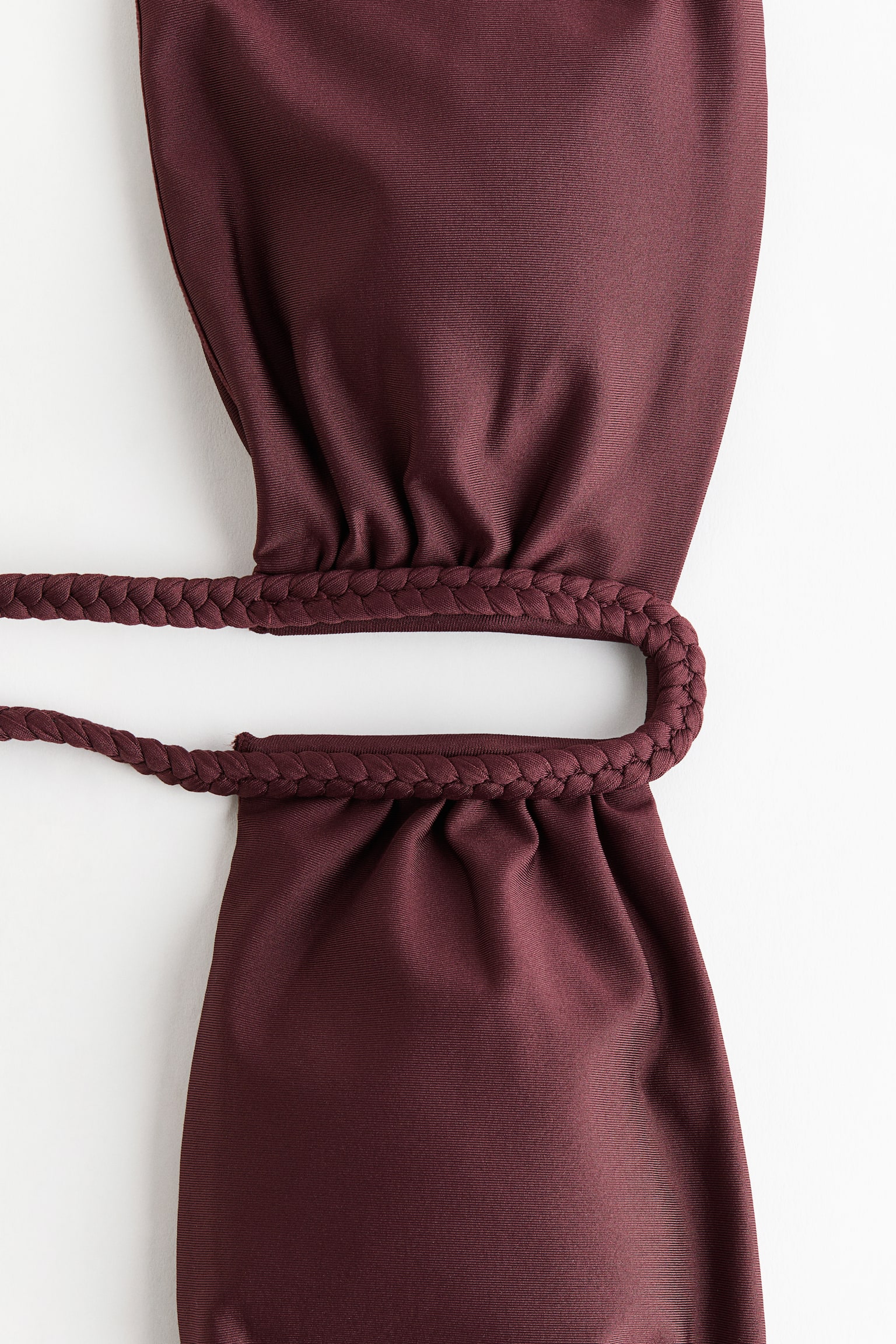 Padded bandeau bikini top - Plum purple/Dark brown - 7