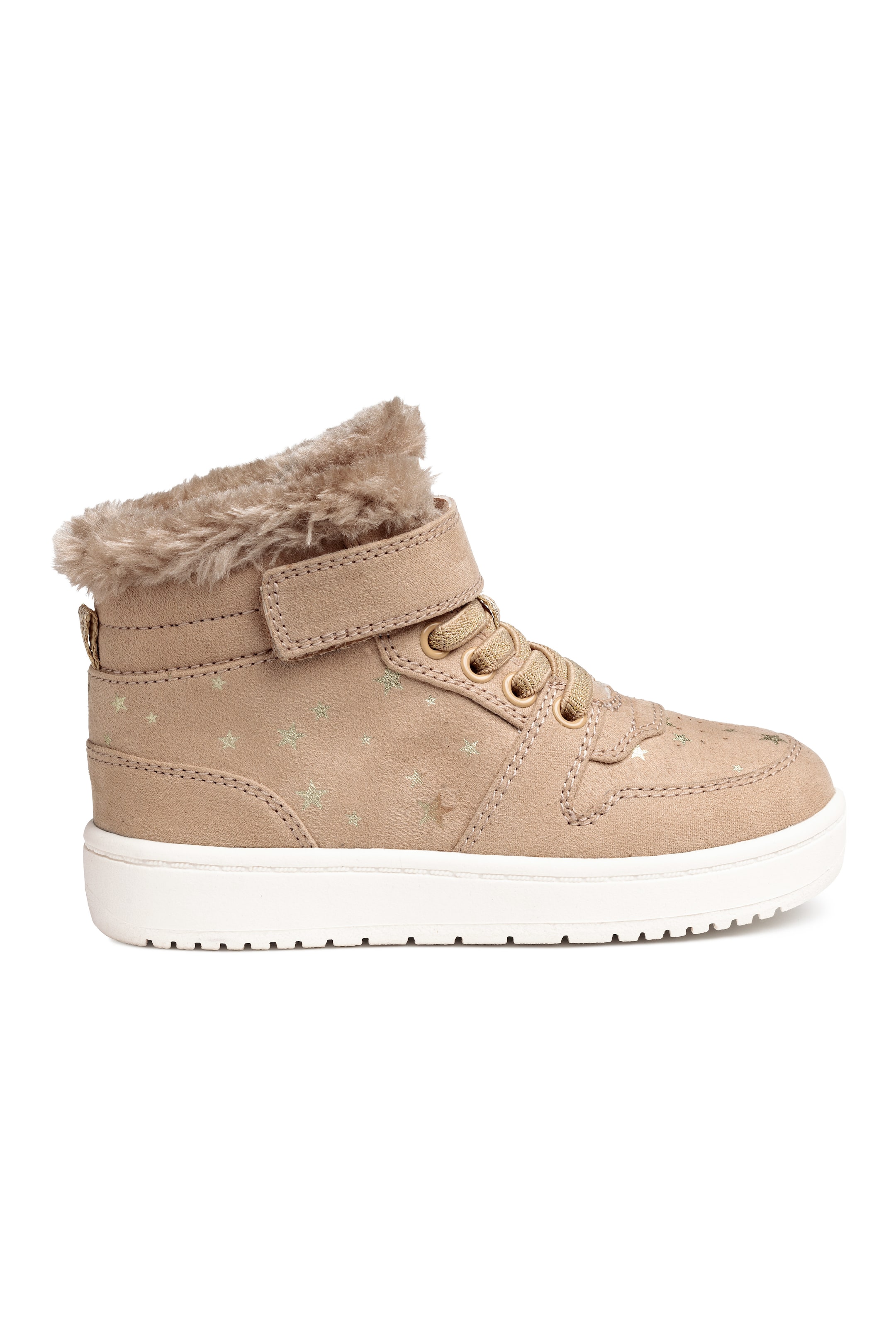 View larger image: Warm-lined hi-tops - Beige/Stars - Kids | H&M GB 1