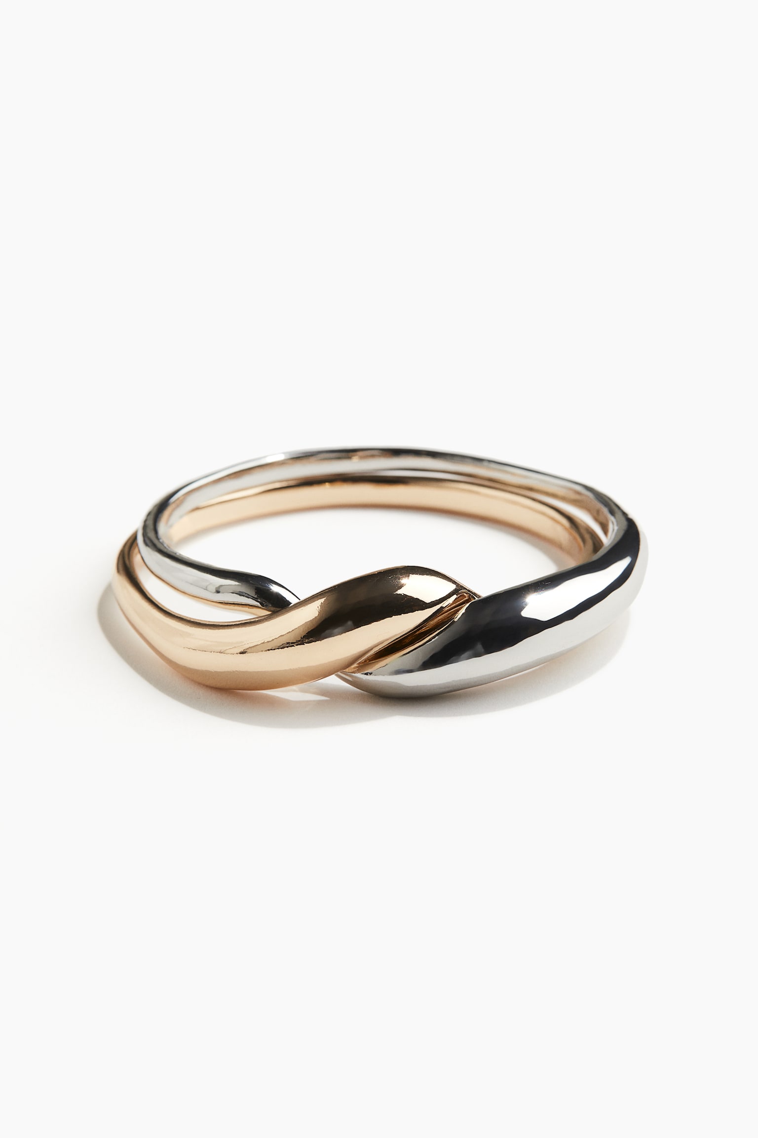 Intertwined bangle - Silver-coloured/Gold-coloured - 1