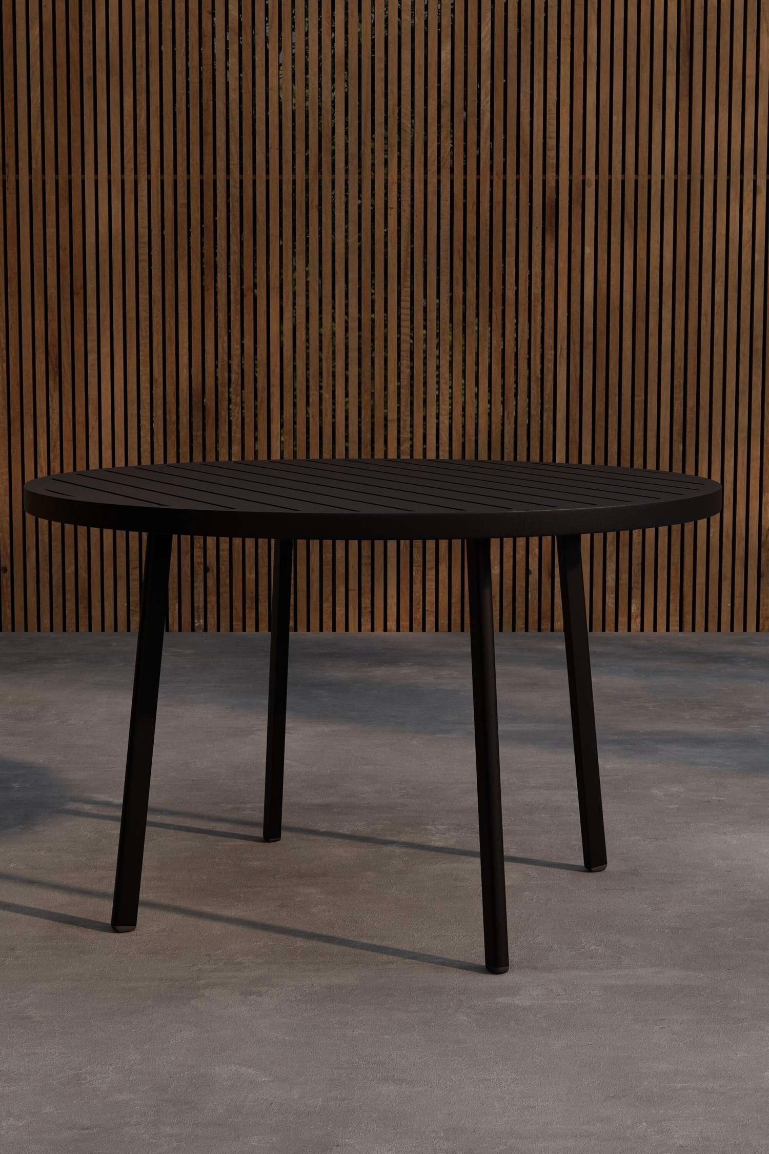 Giardini Runder Esstisch - Aluminium, Schwarz/Aluminium, Beige
