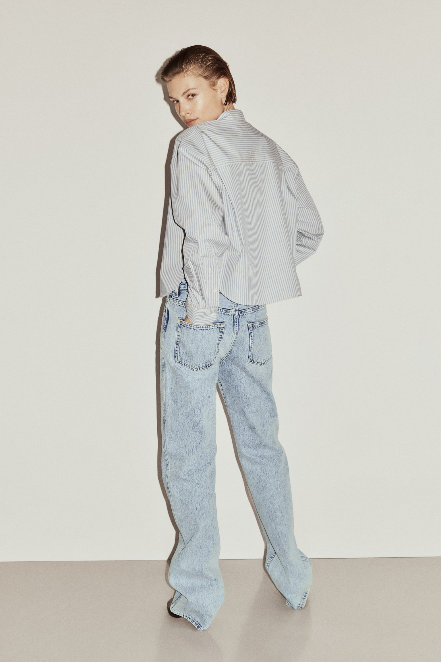 Džínsy rovného strihu - Svetlá džínsovomodrá - 3