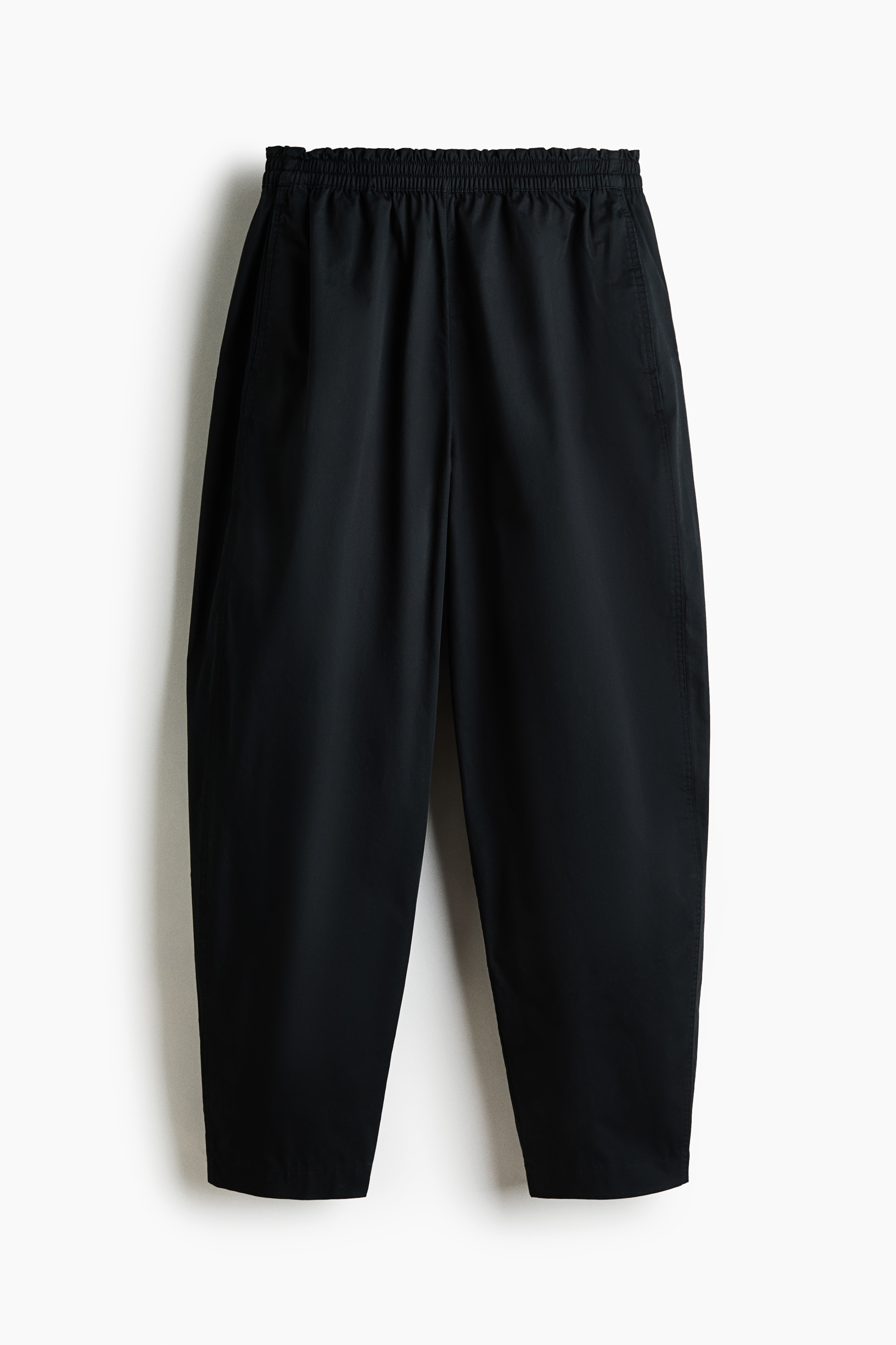 Ankle-length pull-on trousers - Black/Brown/Light beige