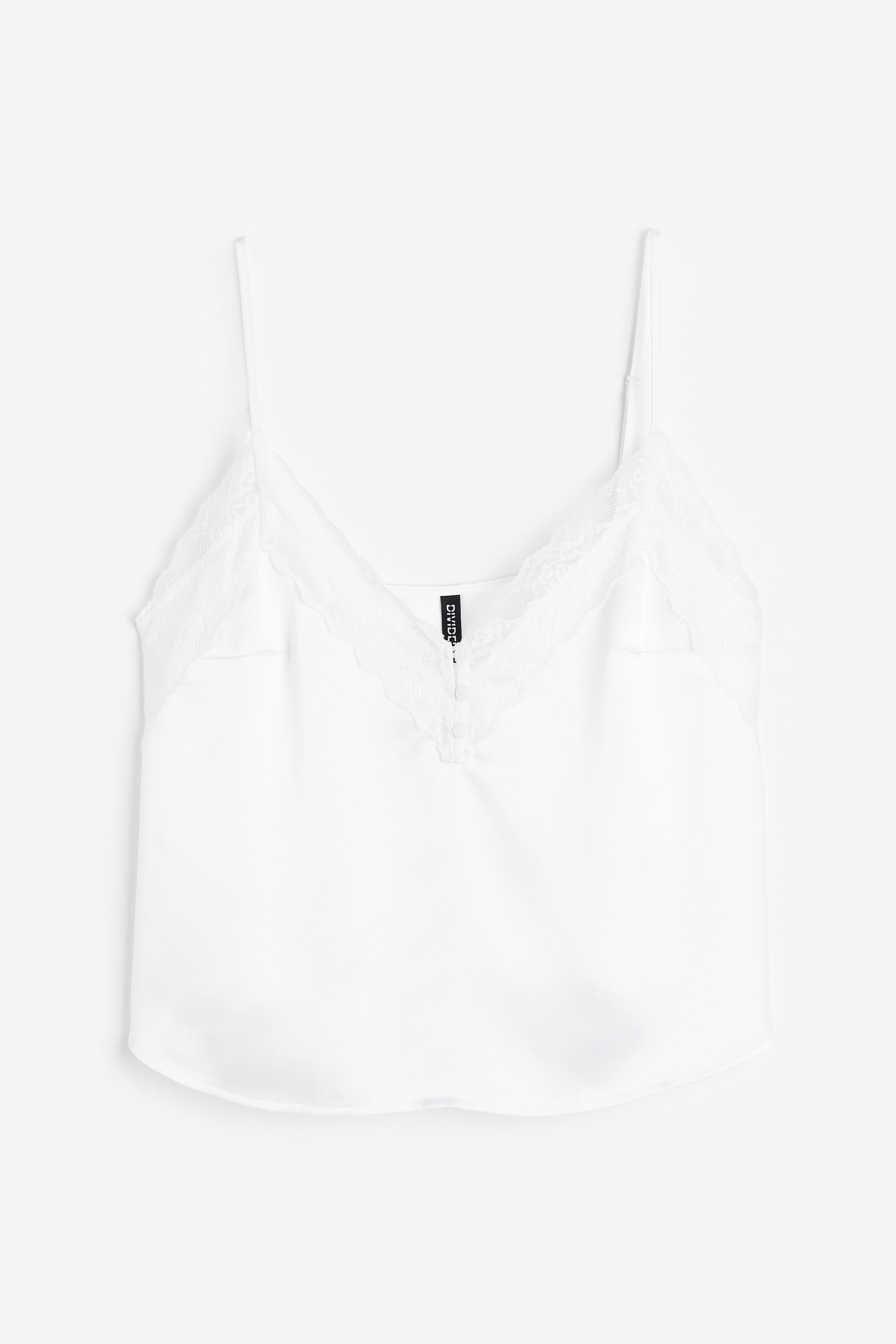 Lace-trimmed Satin Camisole Top